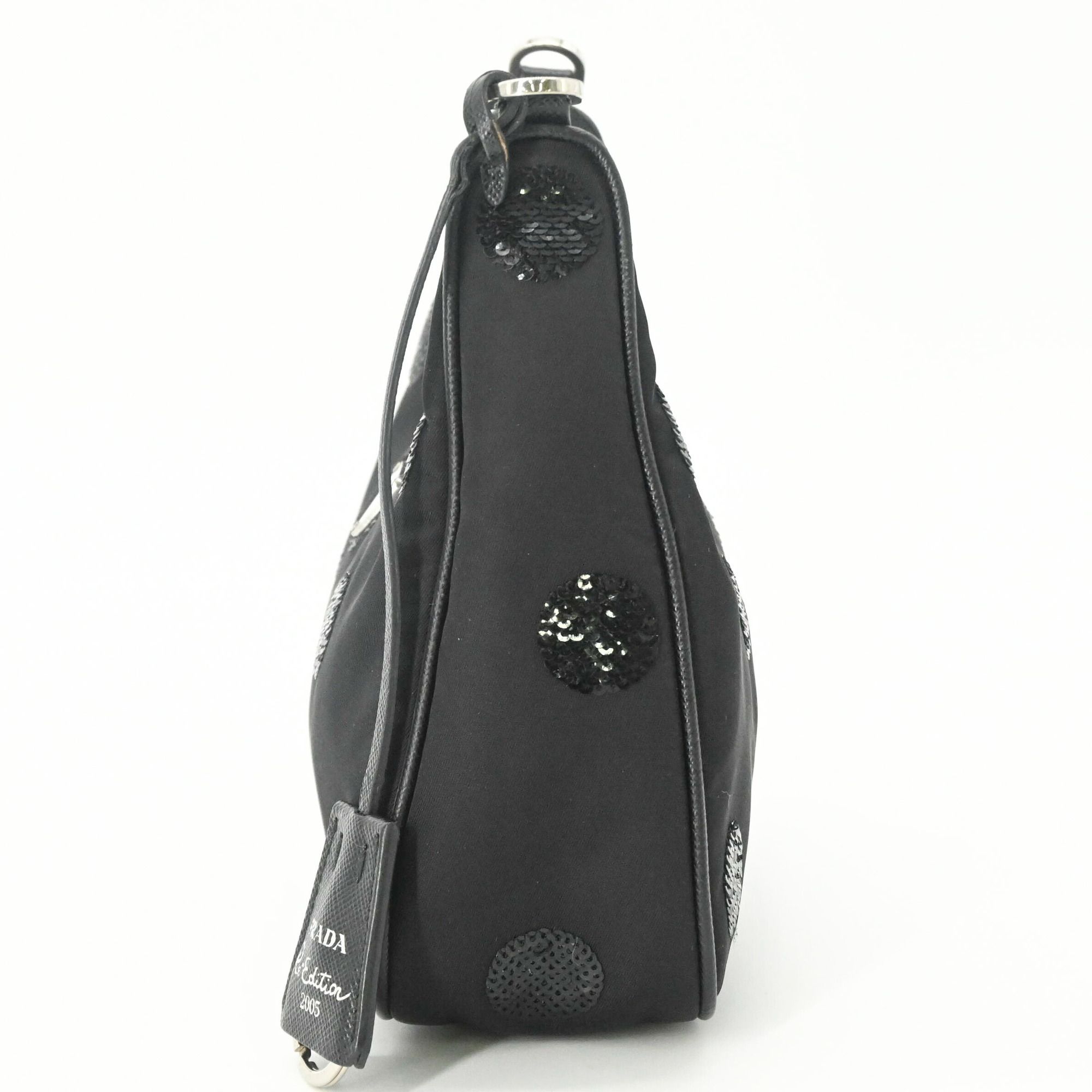 Nylon Leather Spangles Handbag Shoulder Bag (Pre-Owned) - Prada - Modalova