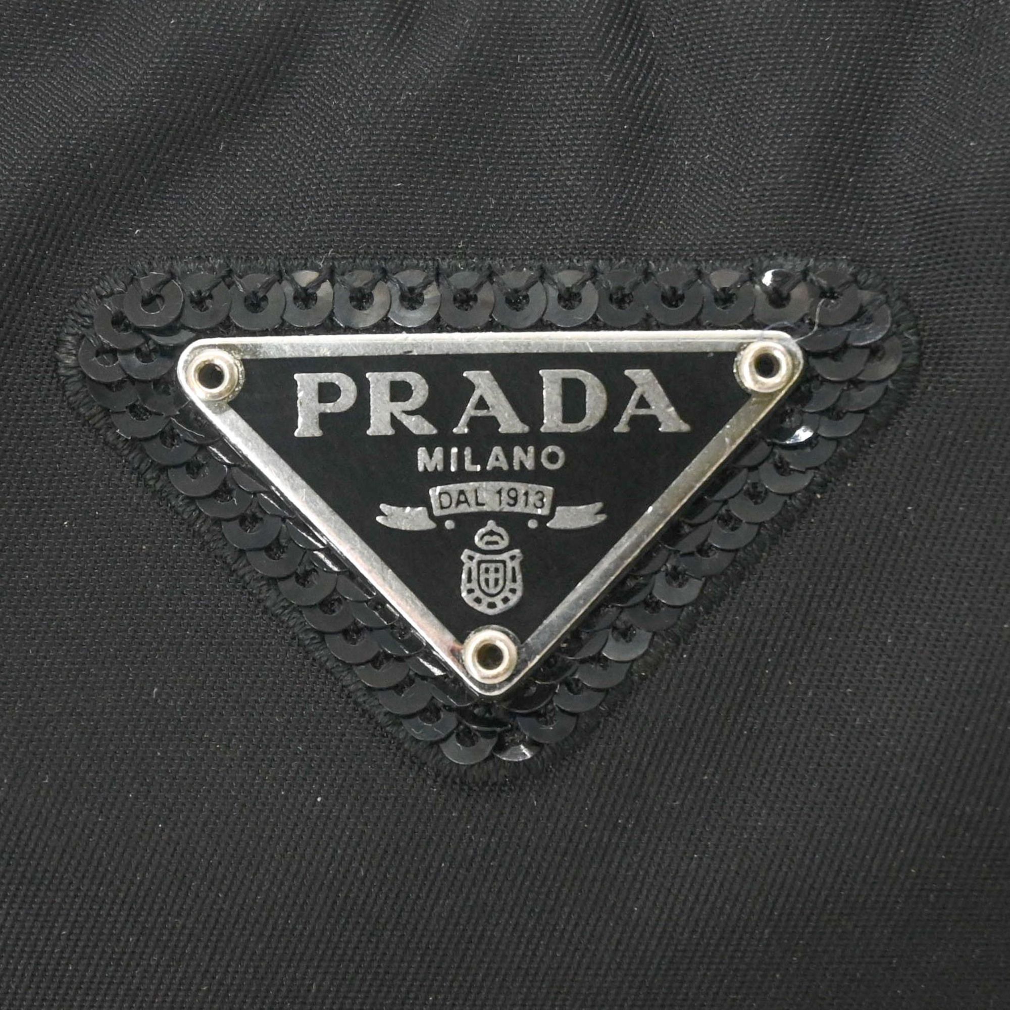 Nylon Leather Spangles Handbag Shoulder Bag (Pre-Owned) - Prada - Modalova