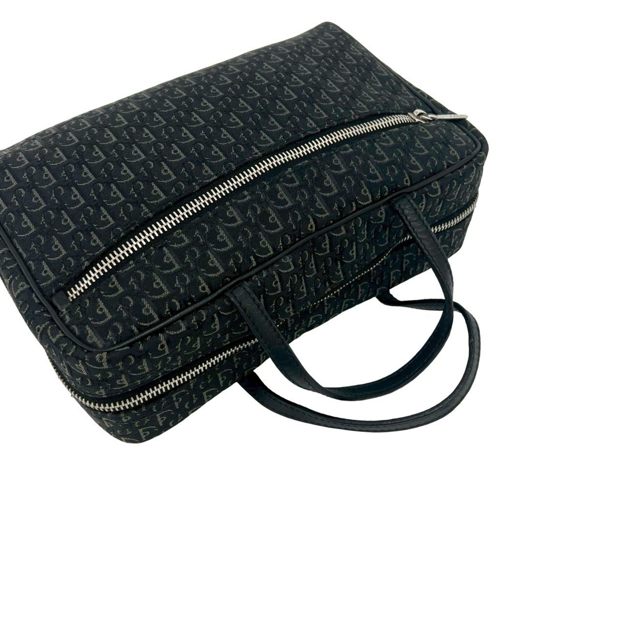 Canvas Leather Boston Bag Handbag (Pre-Owned) - Christian Dior - Modalova