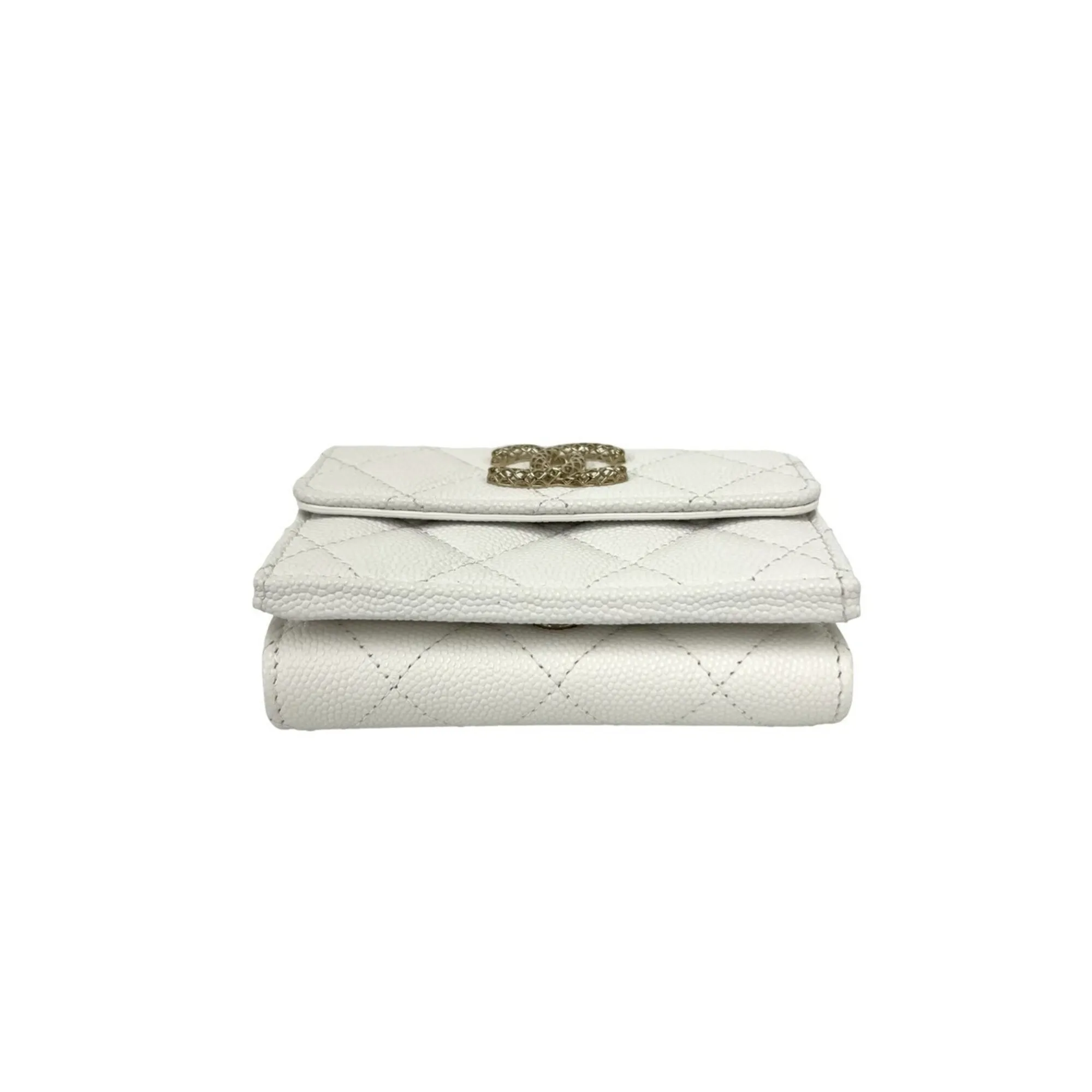Grained Calfskin Wallet (Tri-Fold) (Pre-Owned) - Chanel - Modalova