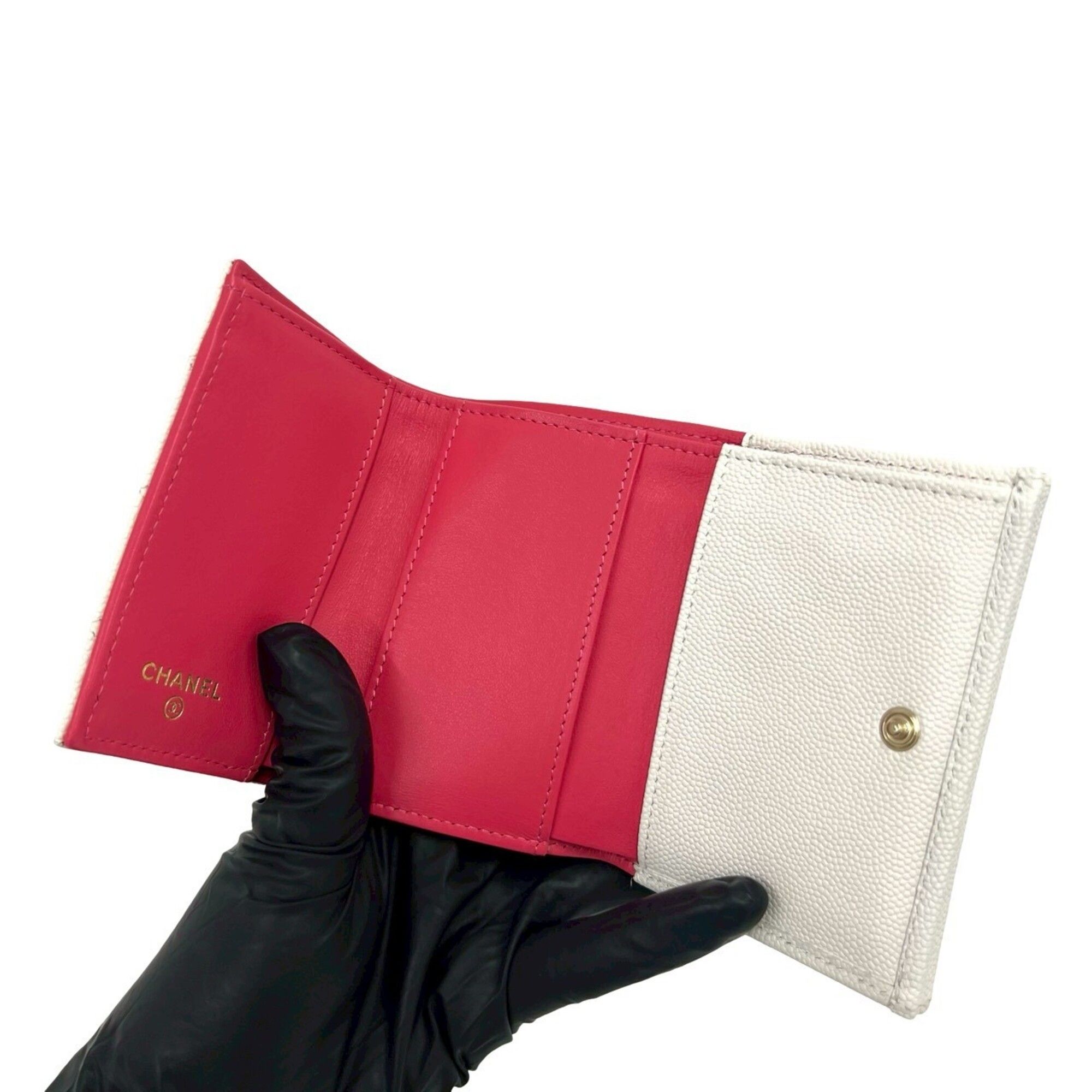 Grained Calfskin Wallet (Tri-Fold) (Pre-Owned) - Chanel - Modalova