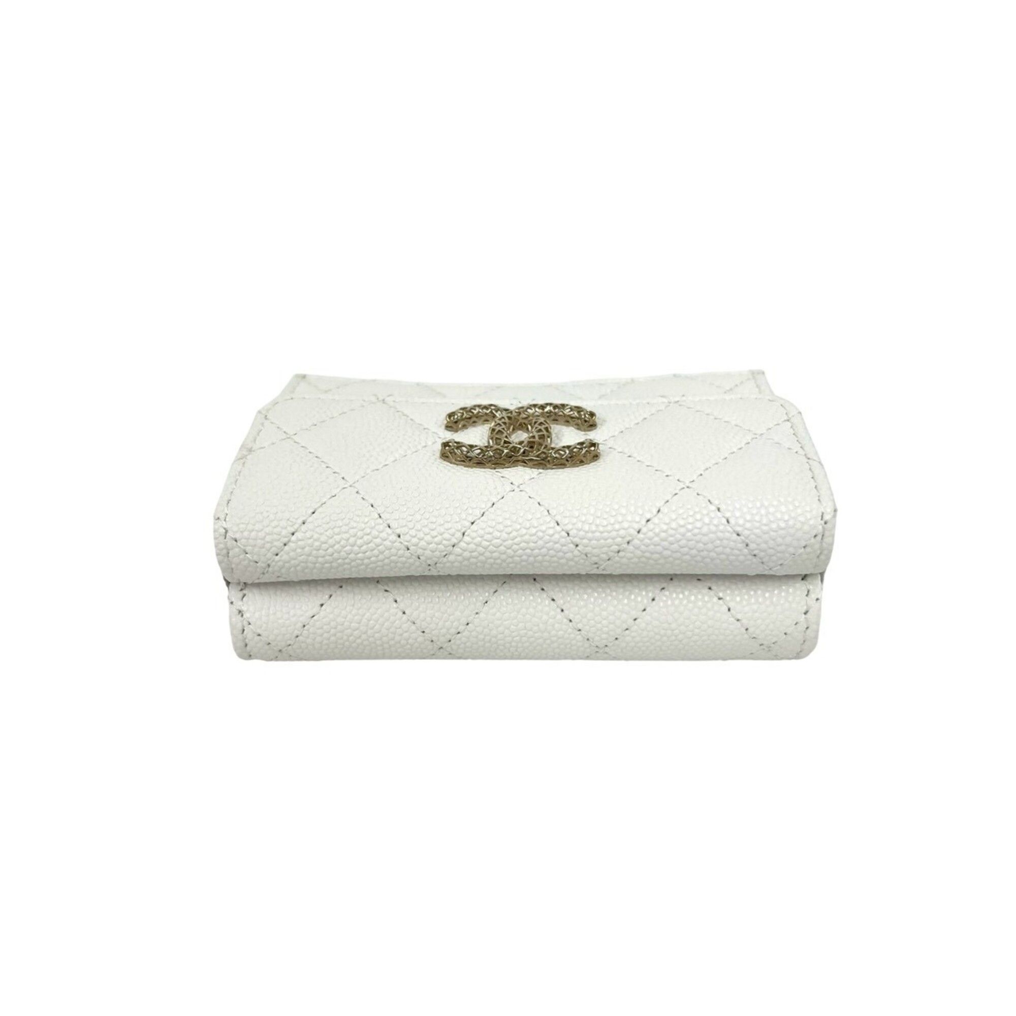 Grained Calfskin Wallet (Tri-Fold) (Pre-Owned) - Chanel - Modalova
