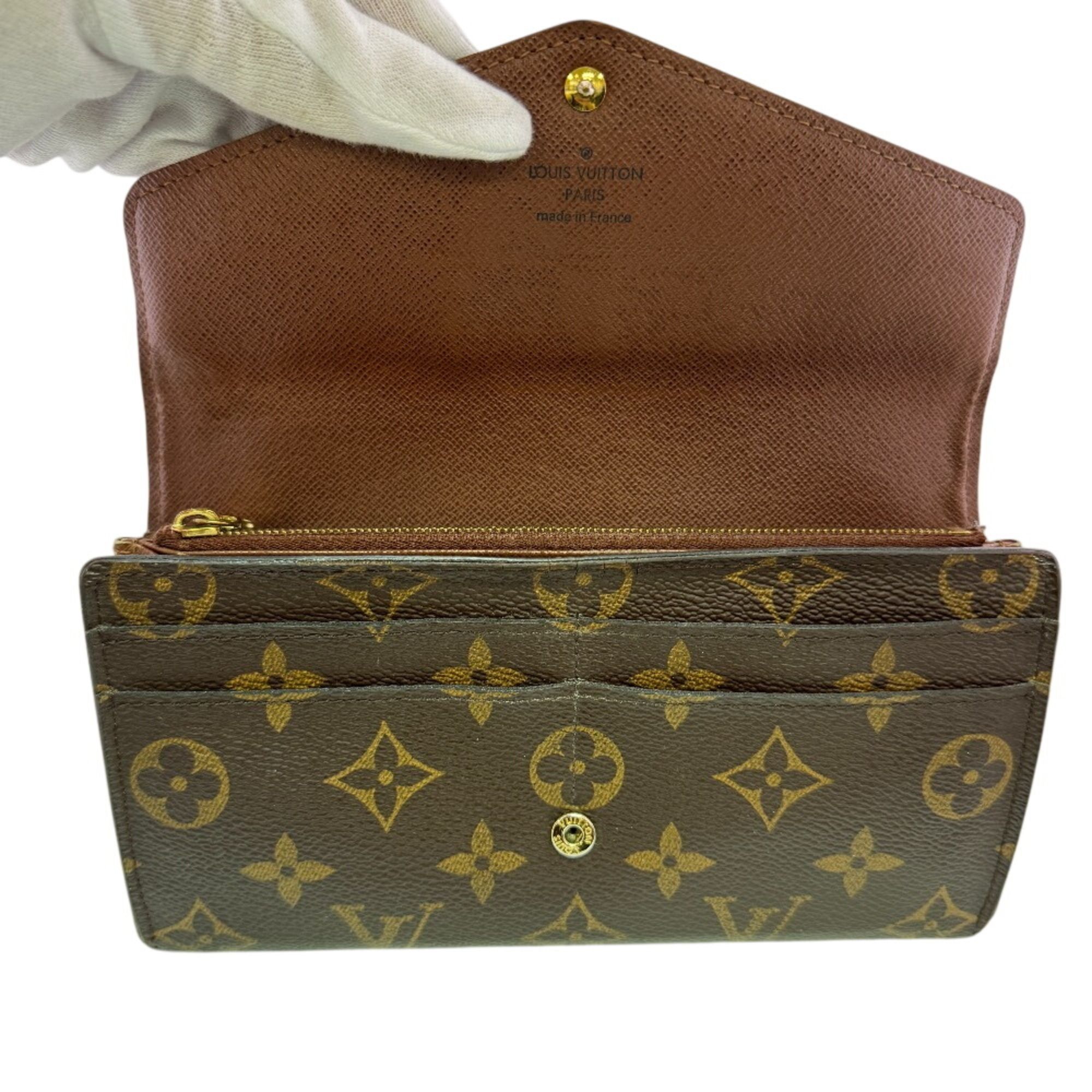 Monogram Leather Long Wallet (Bi-Fold) (Pre-Owned) - Louis Vuitton - Modalova