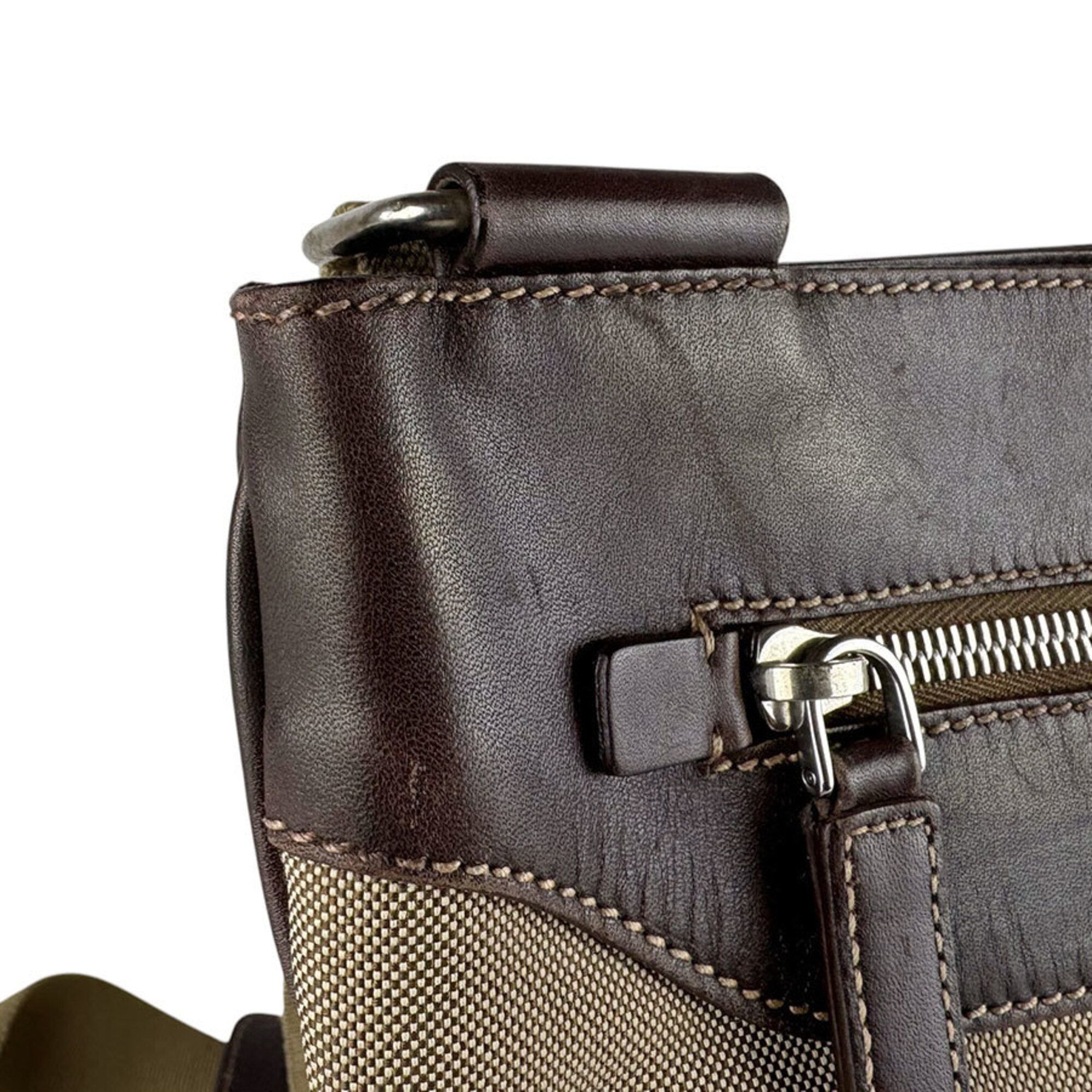 Canvas Leather Shoulder Bag (Pre-Owned) - Prada - Modalova