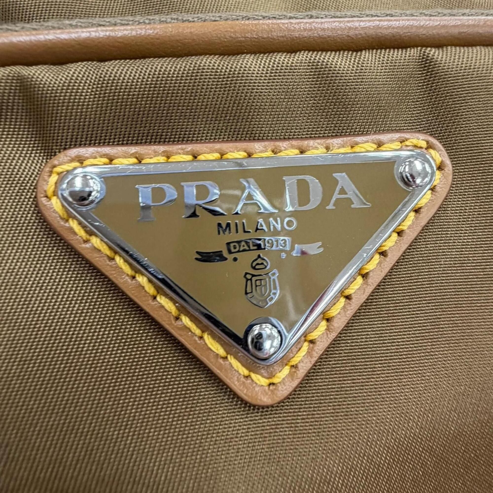 Nylon Leather Pouch Shoulder Bag (Pre-Owned) - Prada - Modalova
