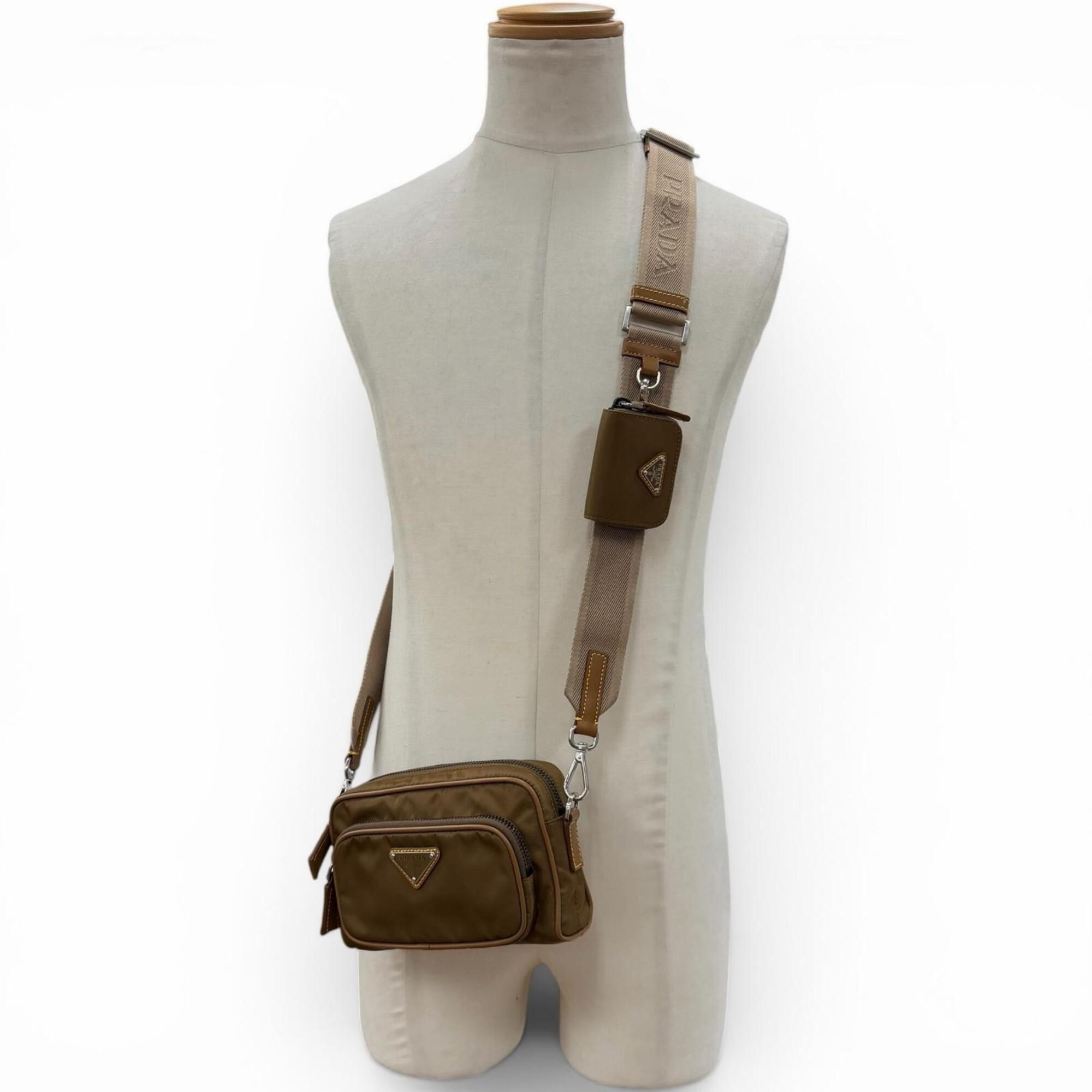 Nylon Leather Pouch Shoulder Bag (Pre-Owned) - Prada - Modalova