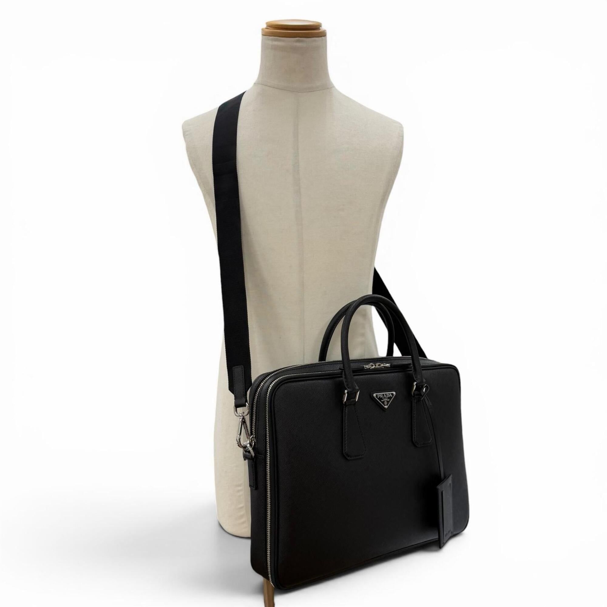 Leather Briefcase (Pre-Owned) - Prada - Modalova