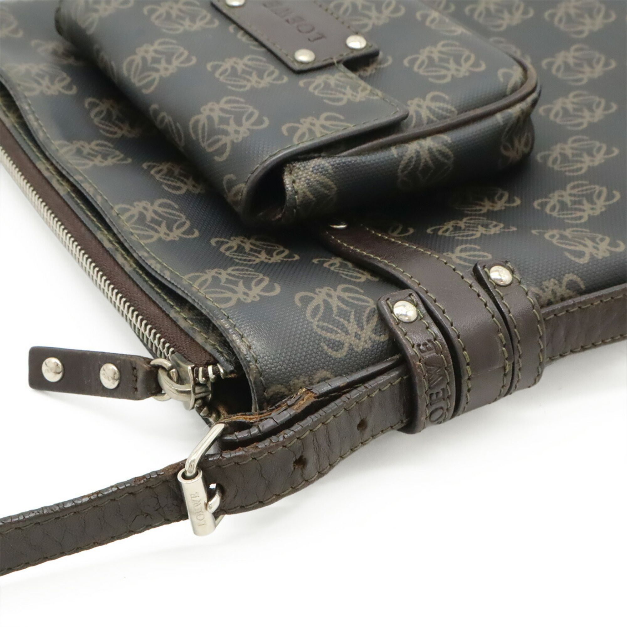 Coated Canvas Leather Shoulder Bag (Pre-Owned) - Loewe - Modalova