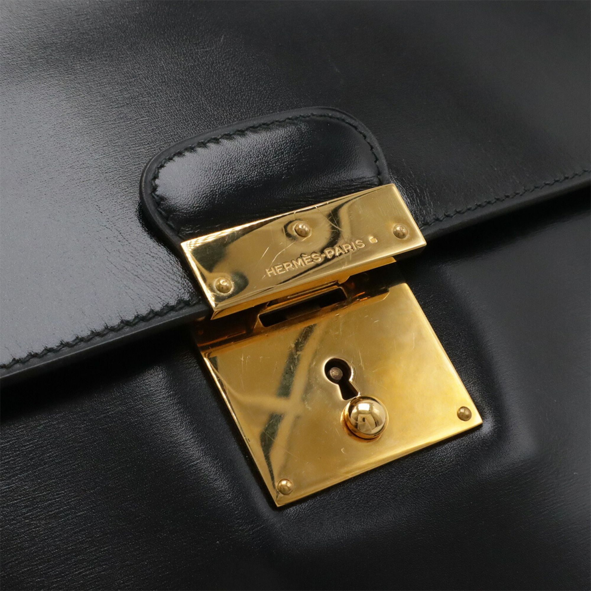 Box Calf Leather Clutch Bag Handbag (Pre-Owned) - Hermes - Modalova