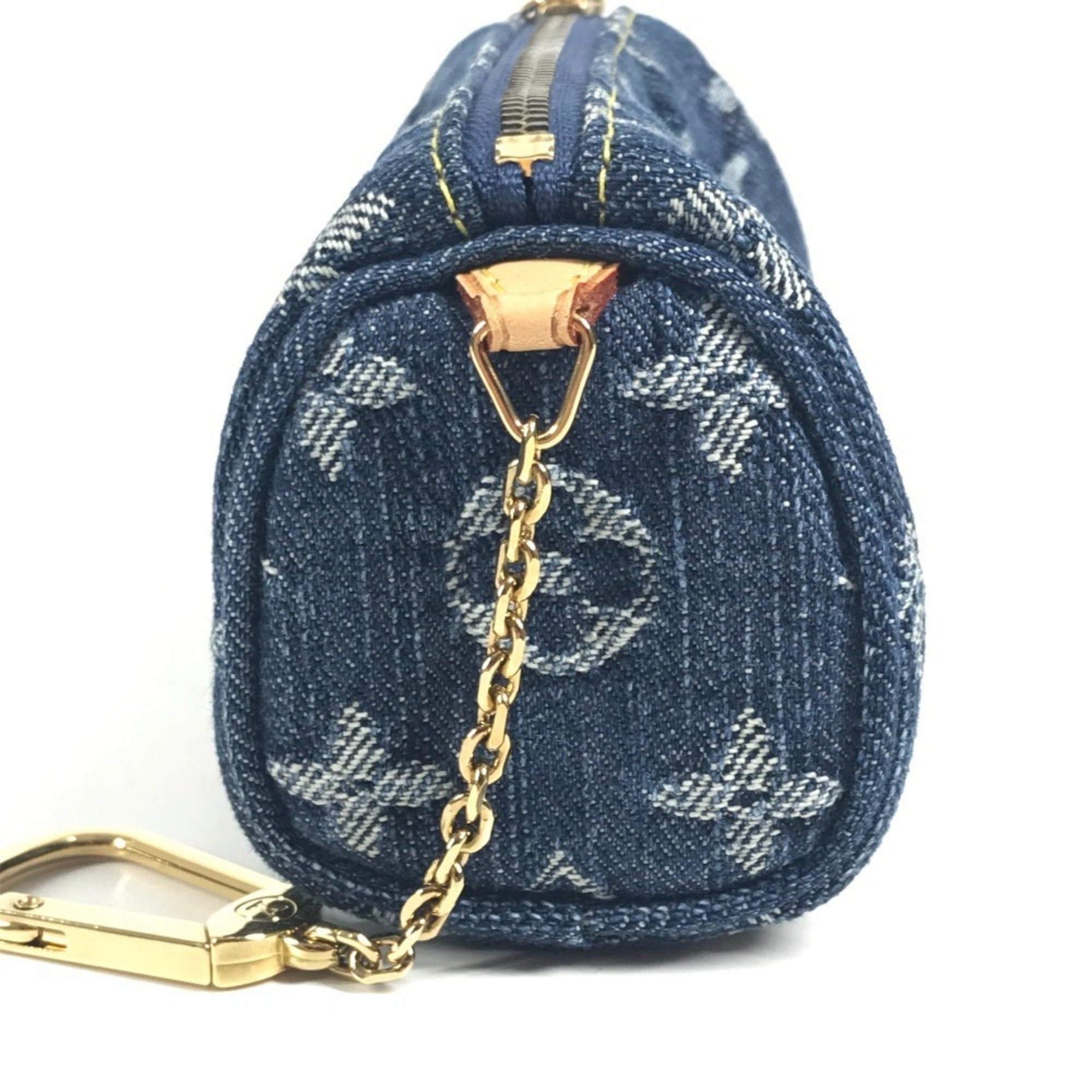 Monogram Denim Monogram Denim Coin Purse/Coin Case (Pre-Owned) - Louis Vuitton - Modalova