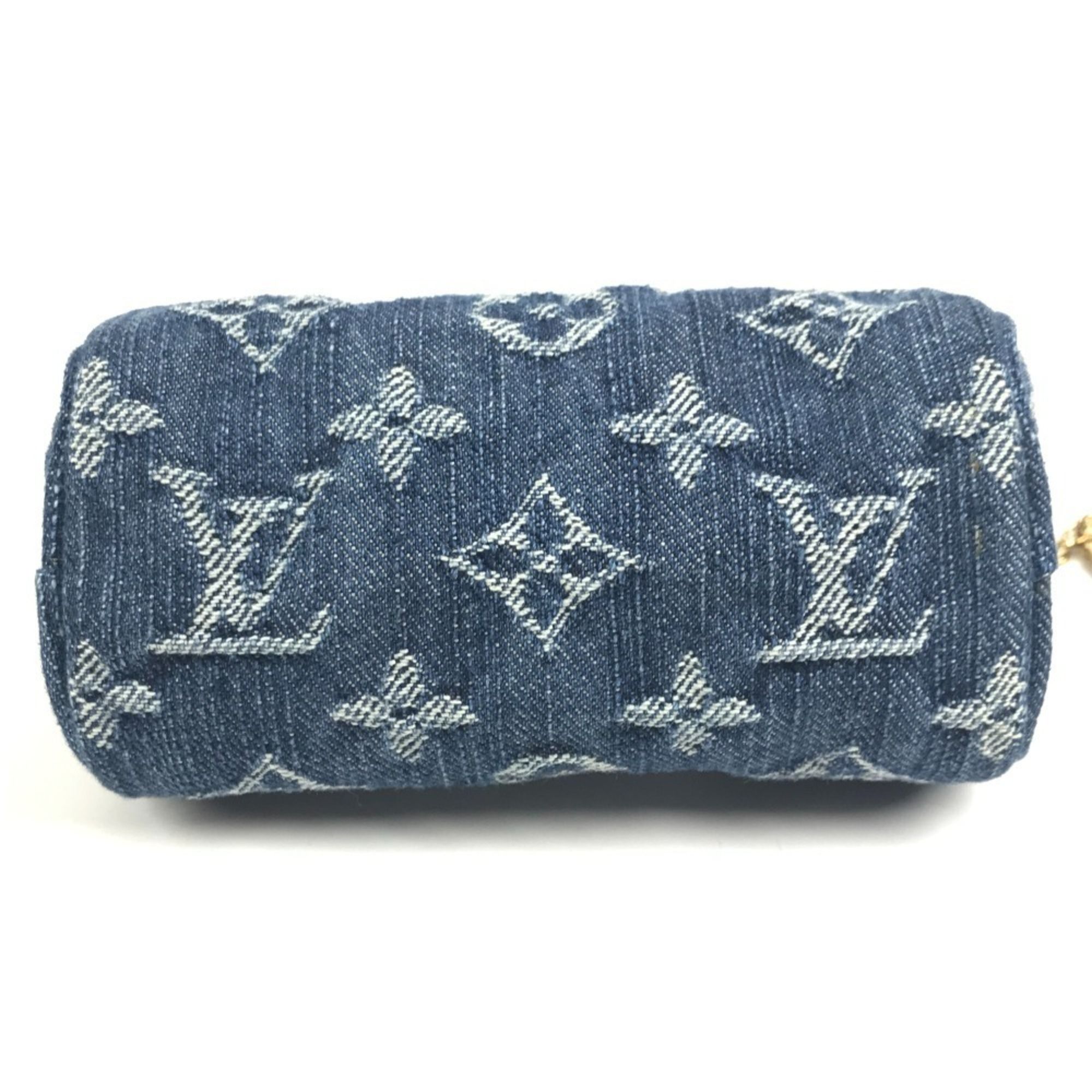 Monogram Denim Monogram Denim Coin Purse/Coin Case (Pre-Owned) - Louis Vuitton - Modalova