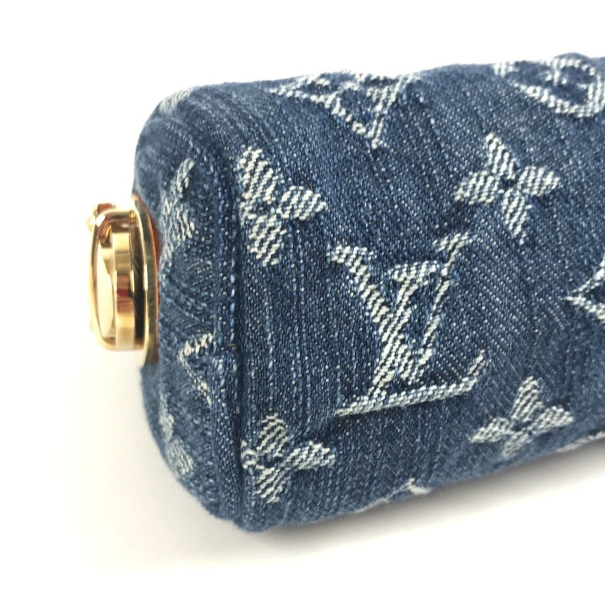 Monogram Denim Monogram Denim Coin Purse/Coin Case (Pre-Owned) - Louis Vuitton - Modalova