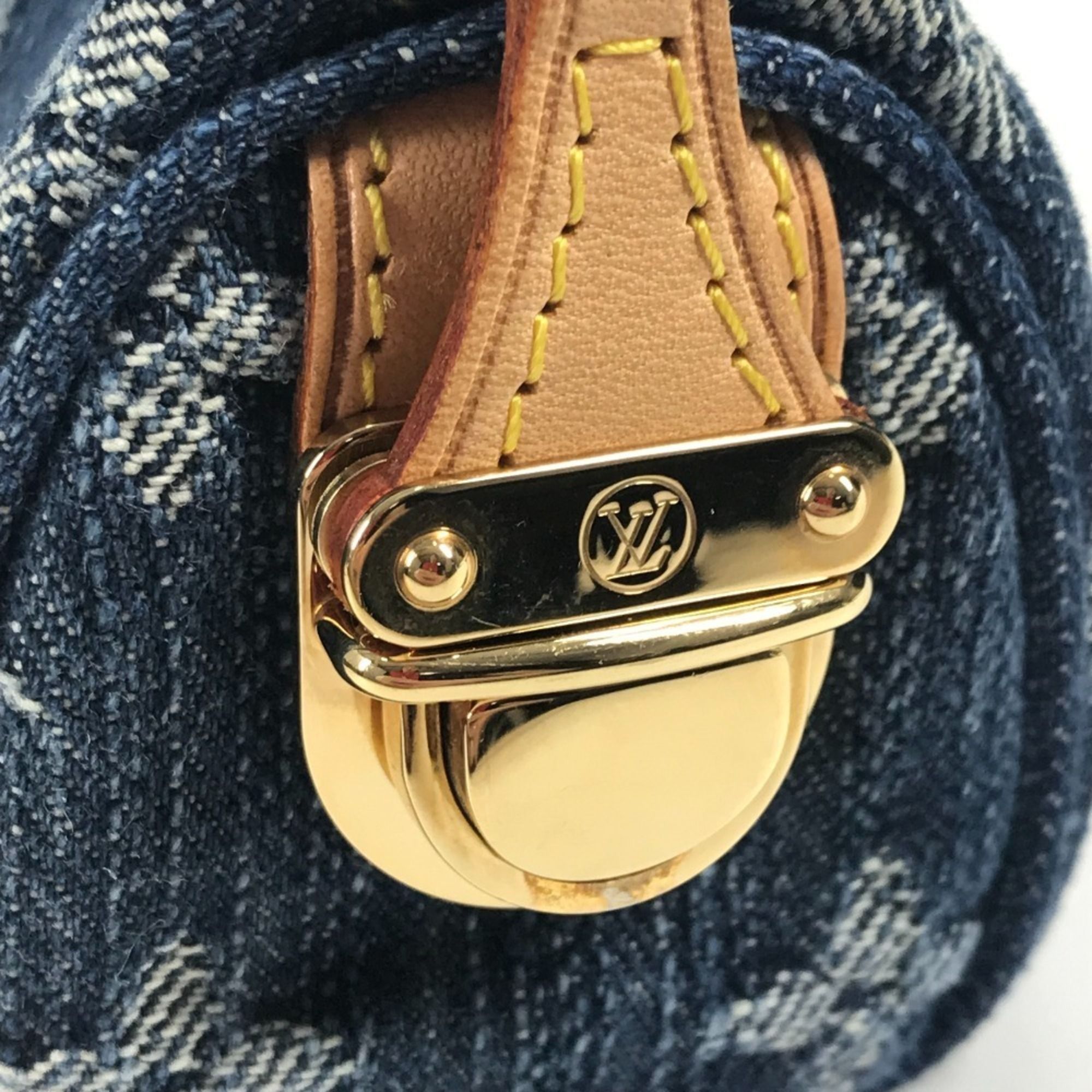 Monogram Denim Monogram Denim Coin Purse/Coin Case (Pre-Owned) - Louis Vuitton - Modalova