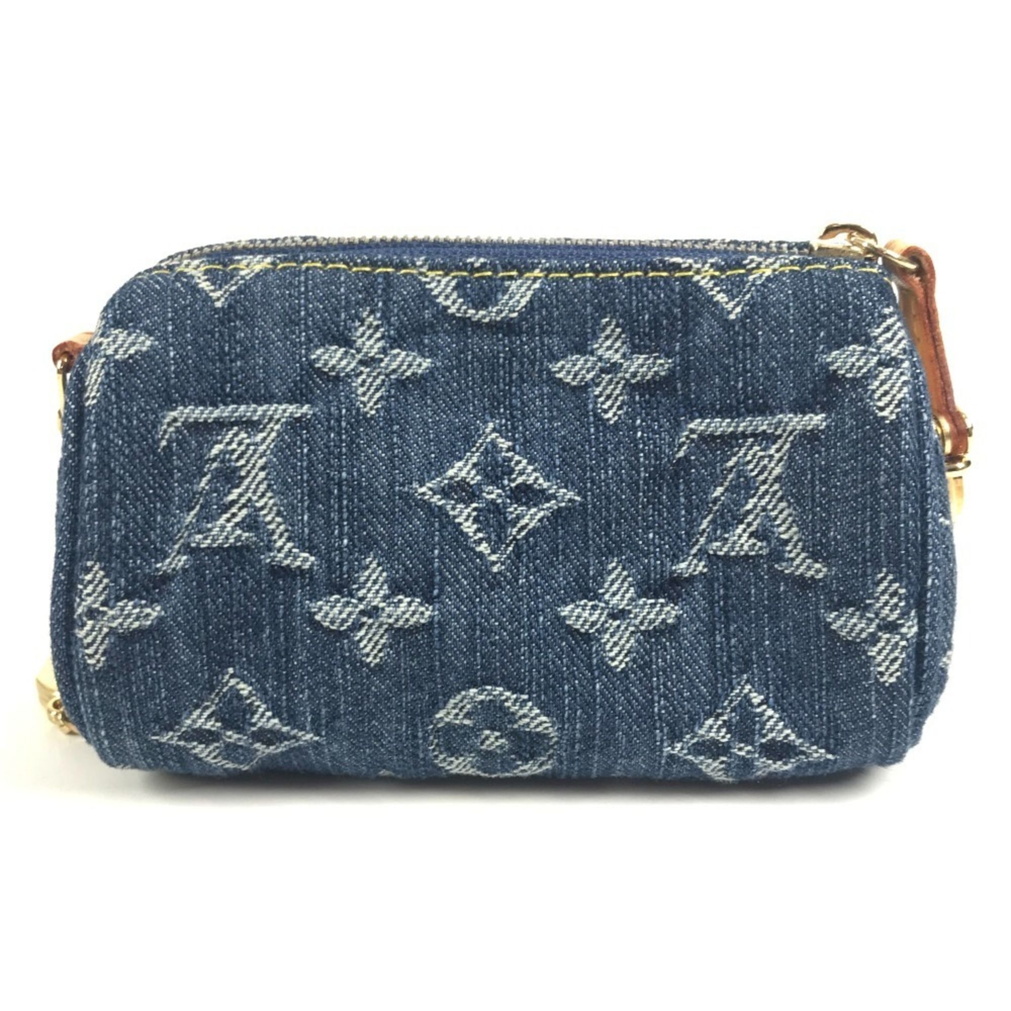 Monogram Denim Monogram Denim Coin Purse/Coin Case (Pre-Owned) - Louis Vuitton - Modalova