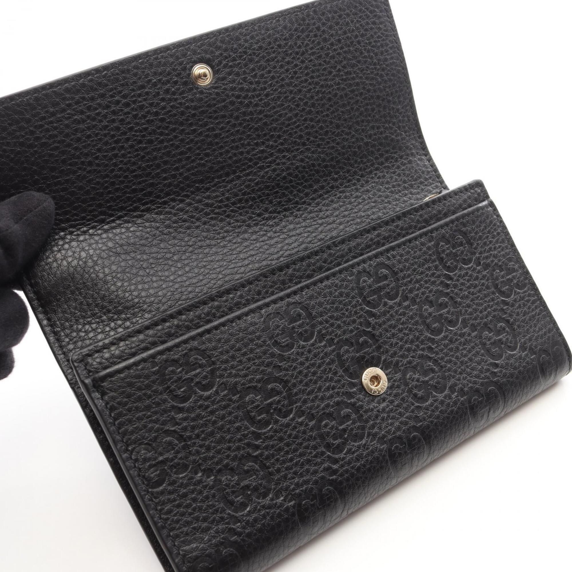 Leather Long Wallet (Bi-Fold) (Pre-Owned) - Gucci - Modalova