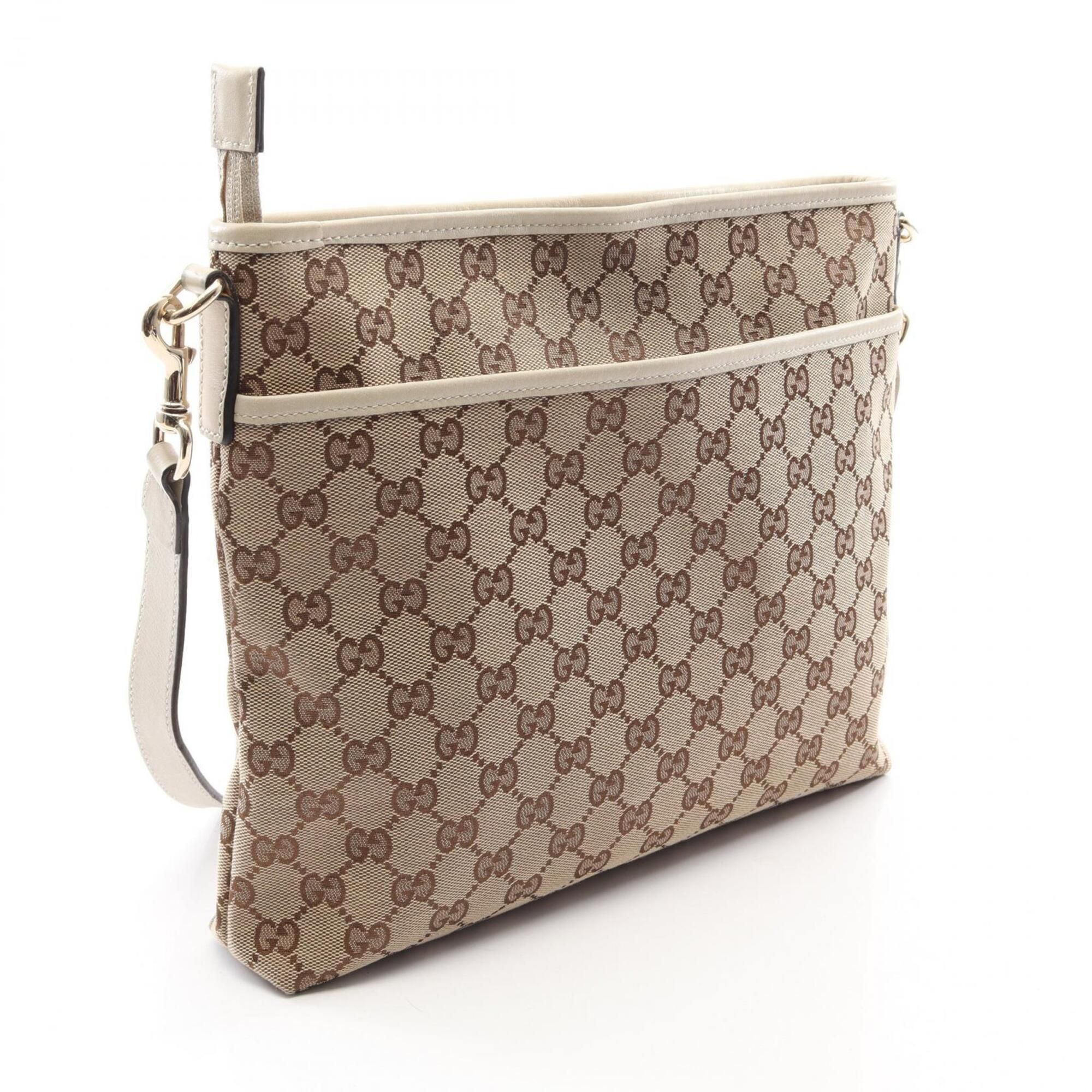 Canvas Leather Handbag Shoulder Bag (Pre-Owned) - Gucci - Modalova