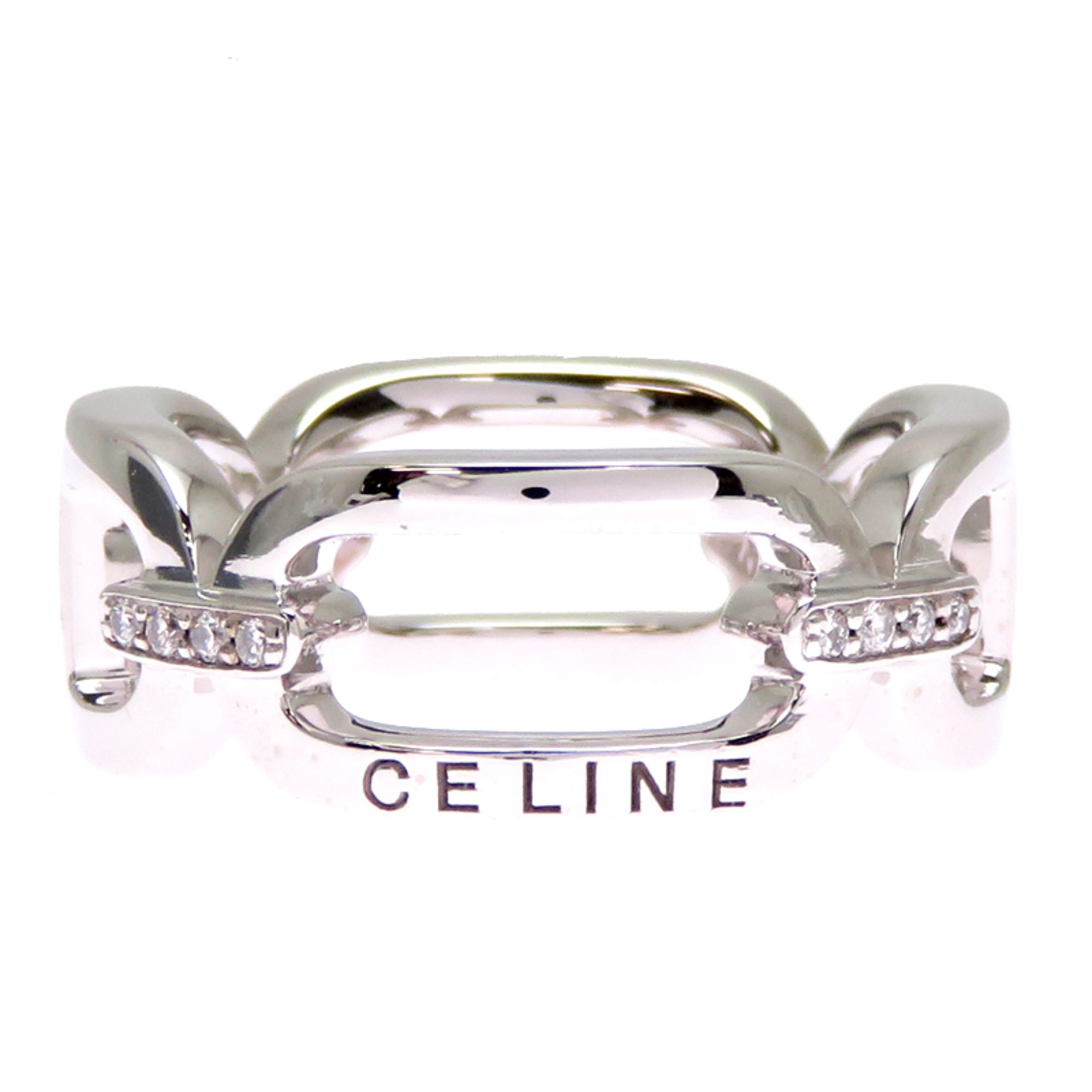 White Gold (18K) Band Ring (Pre-Owned) - Celine - Modalova