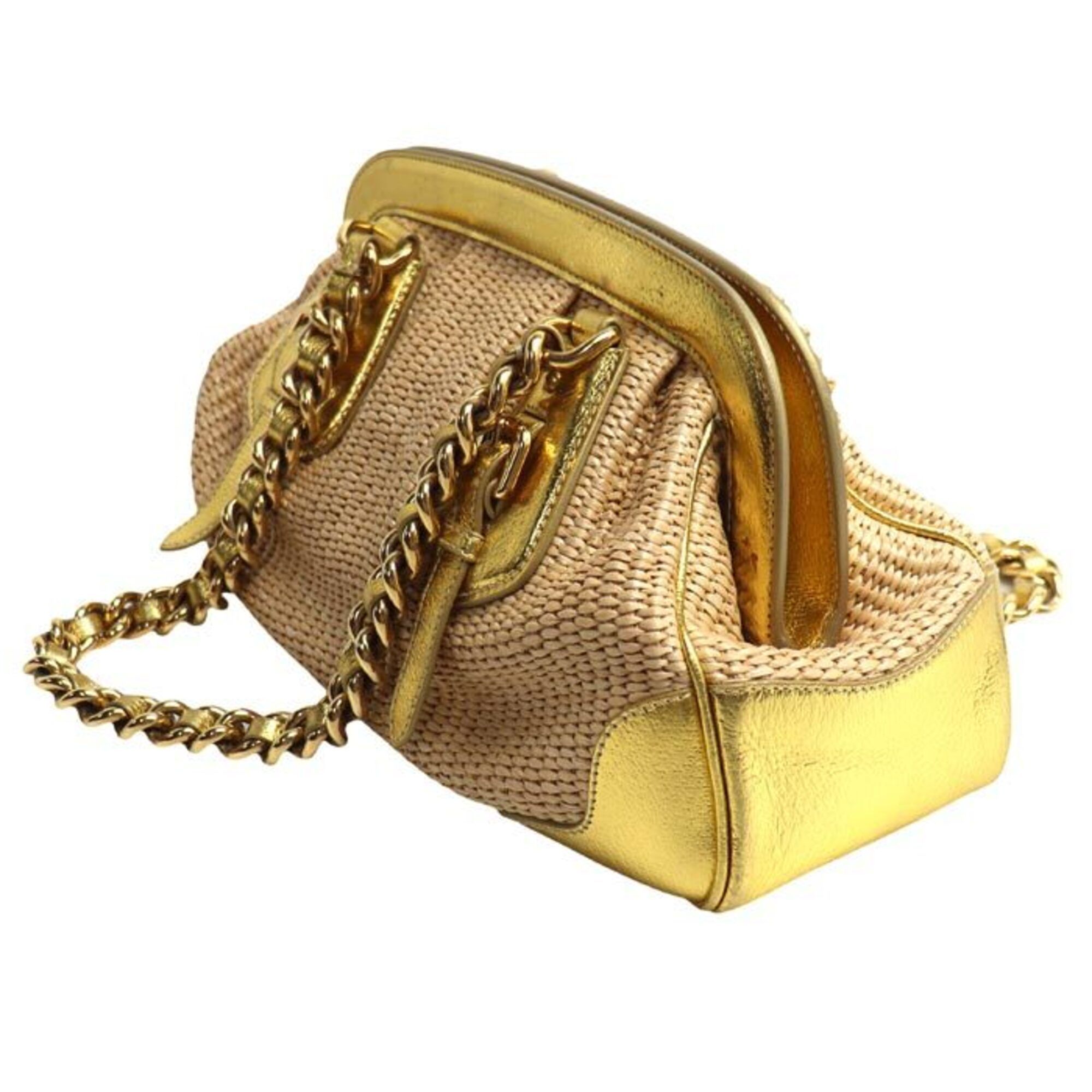 Straw Leather Handbag (Pre-Owned) - Prada - Modalova