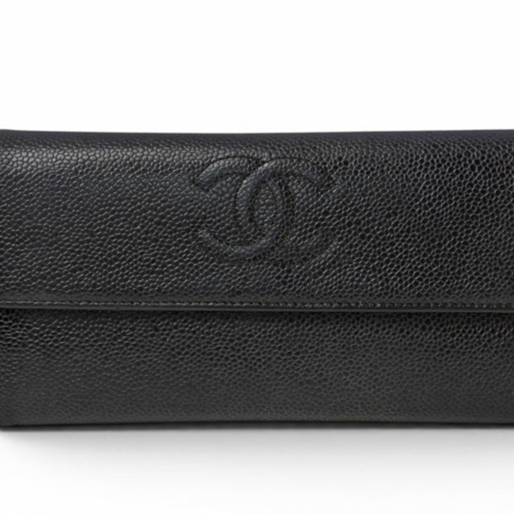 Leather Long Wallet (Bi-Fold) (Pre-Owned) - Chanel - Modalova
