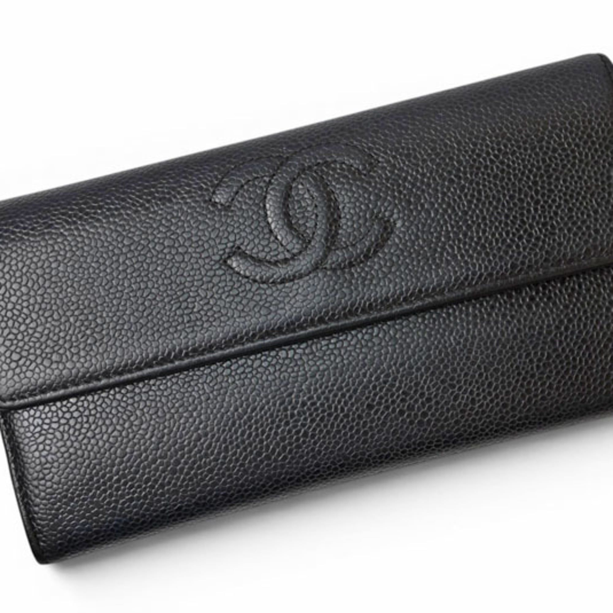 Leather Long Wallet (Bi-Fold) (Pre-Owned) - Chanel - Modalova