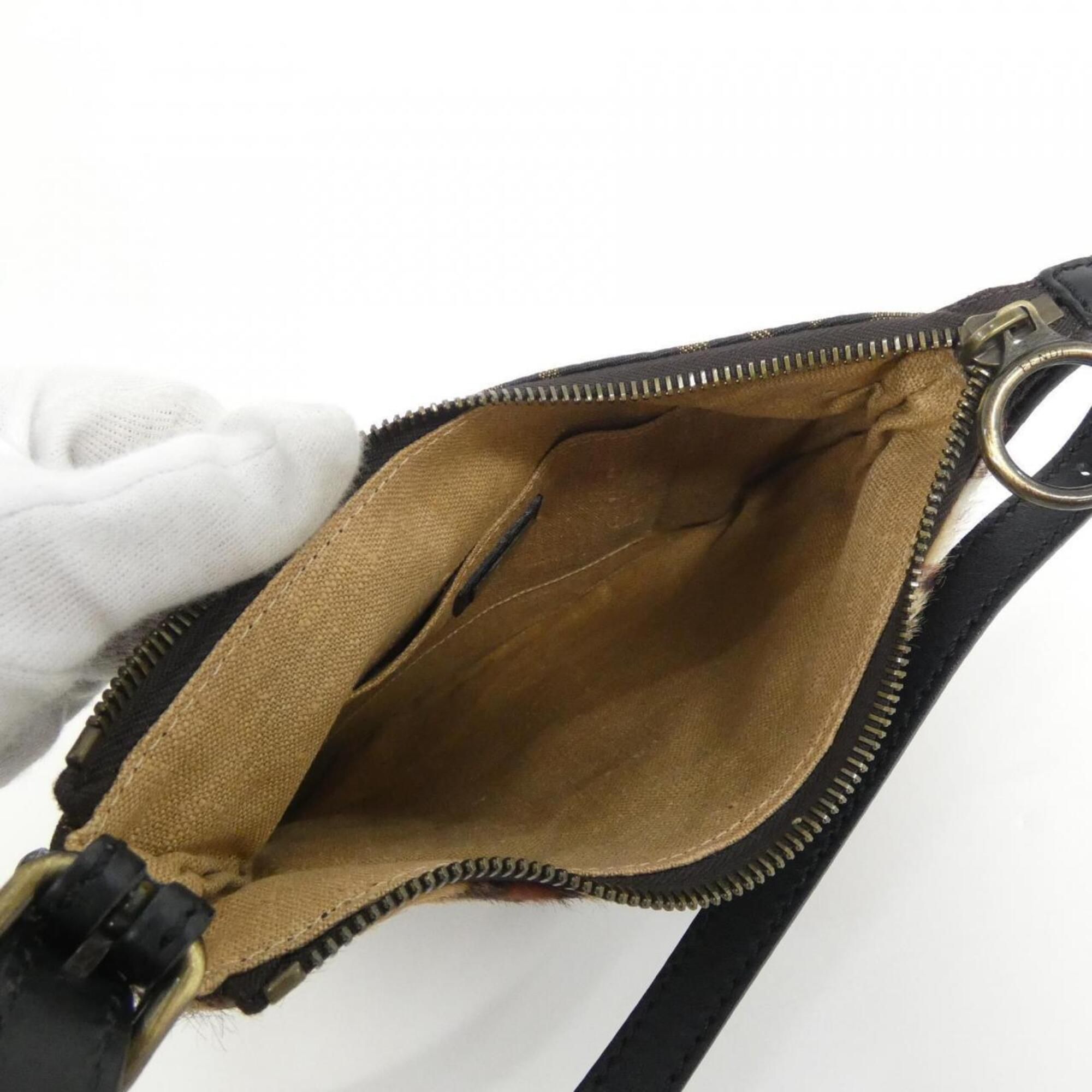 Leather Canvas Shoulder Bag (Pre-Owned) - Fendi - Modalova