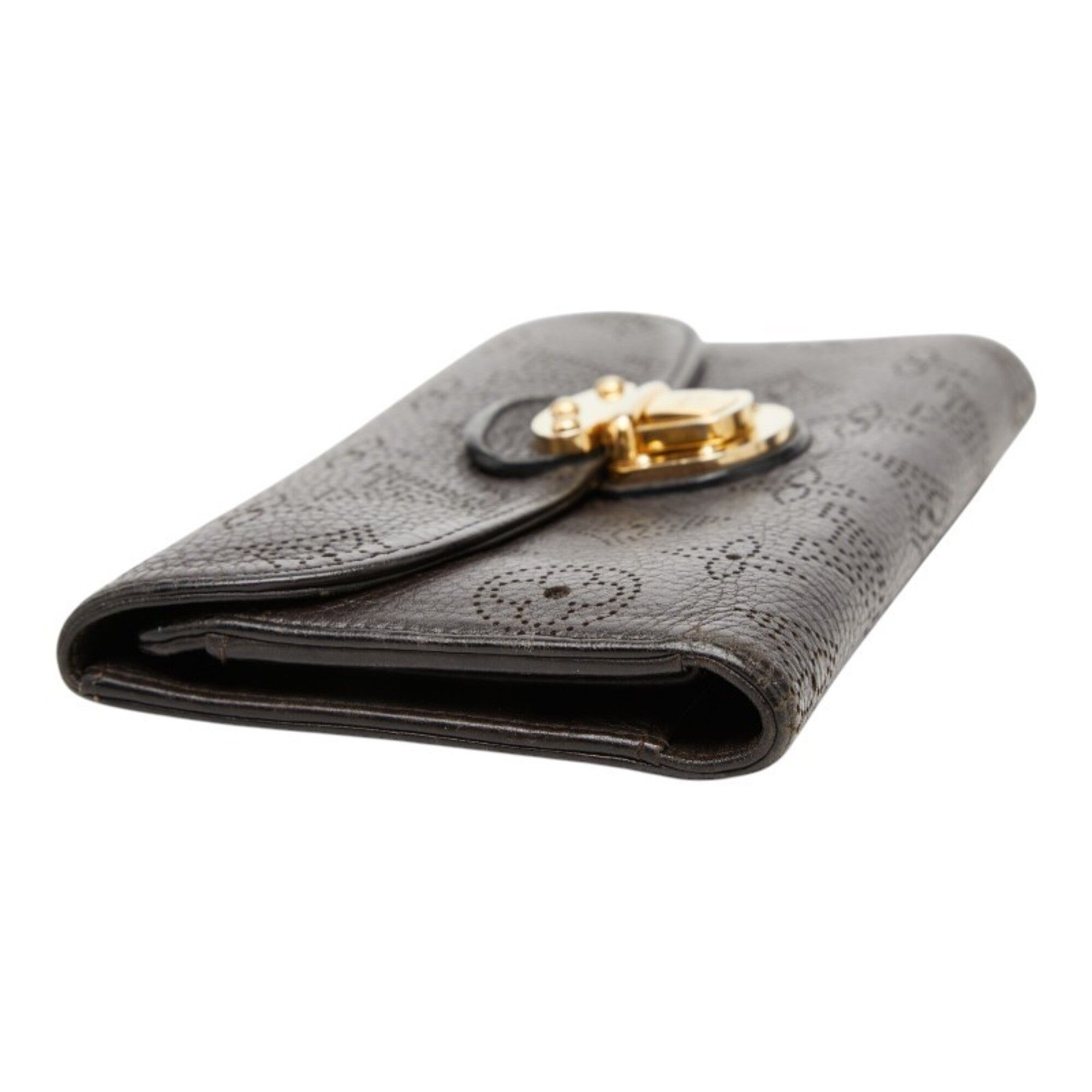 Monogram Leather Long Wallet (Tri-Fold) (Pre-Owned) - Louis Vuitton - Modalova