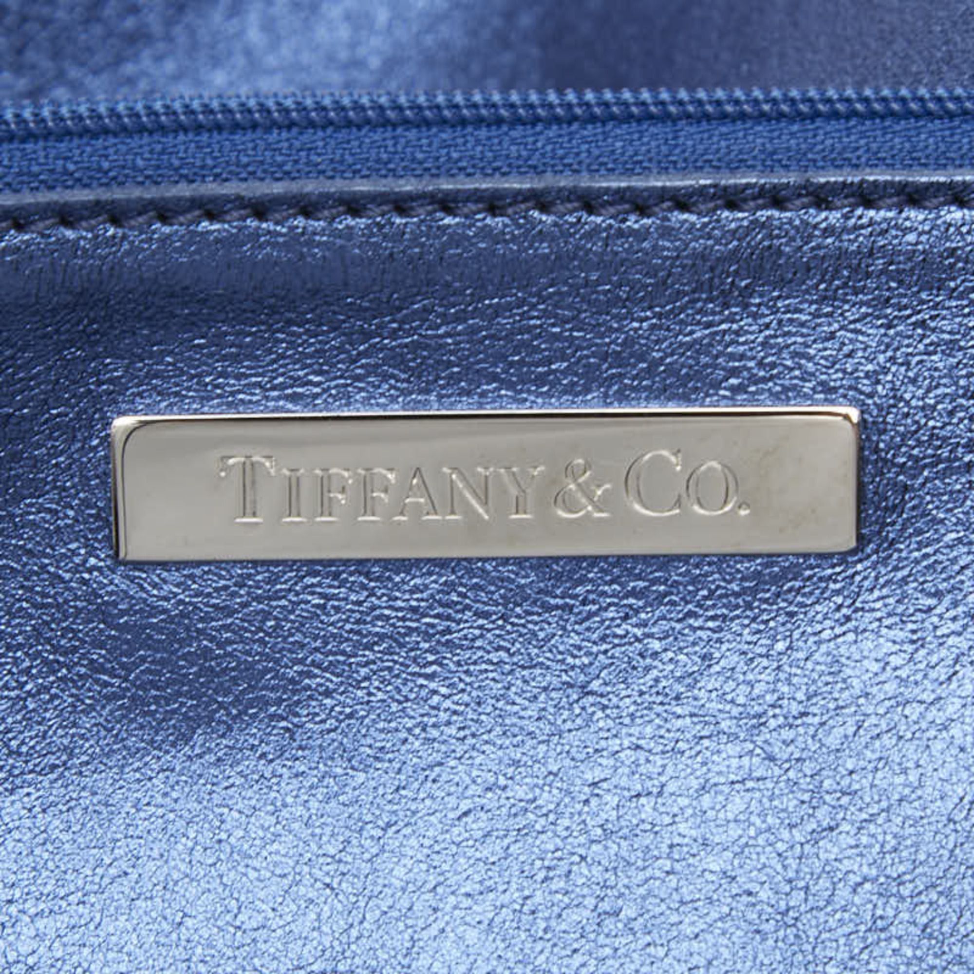 Leather Pouch Shoulder Bag Tote Bag (Pre-Owned) - Tiffany - Modalova