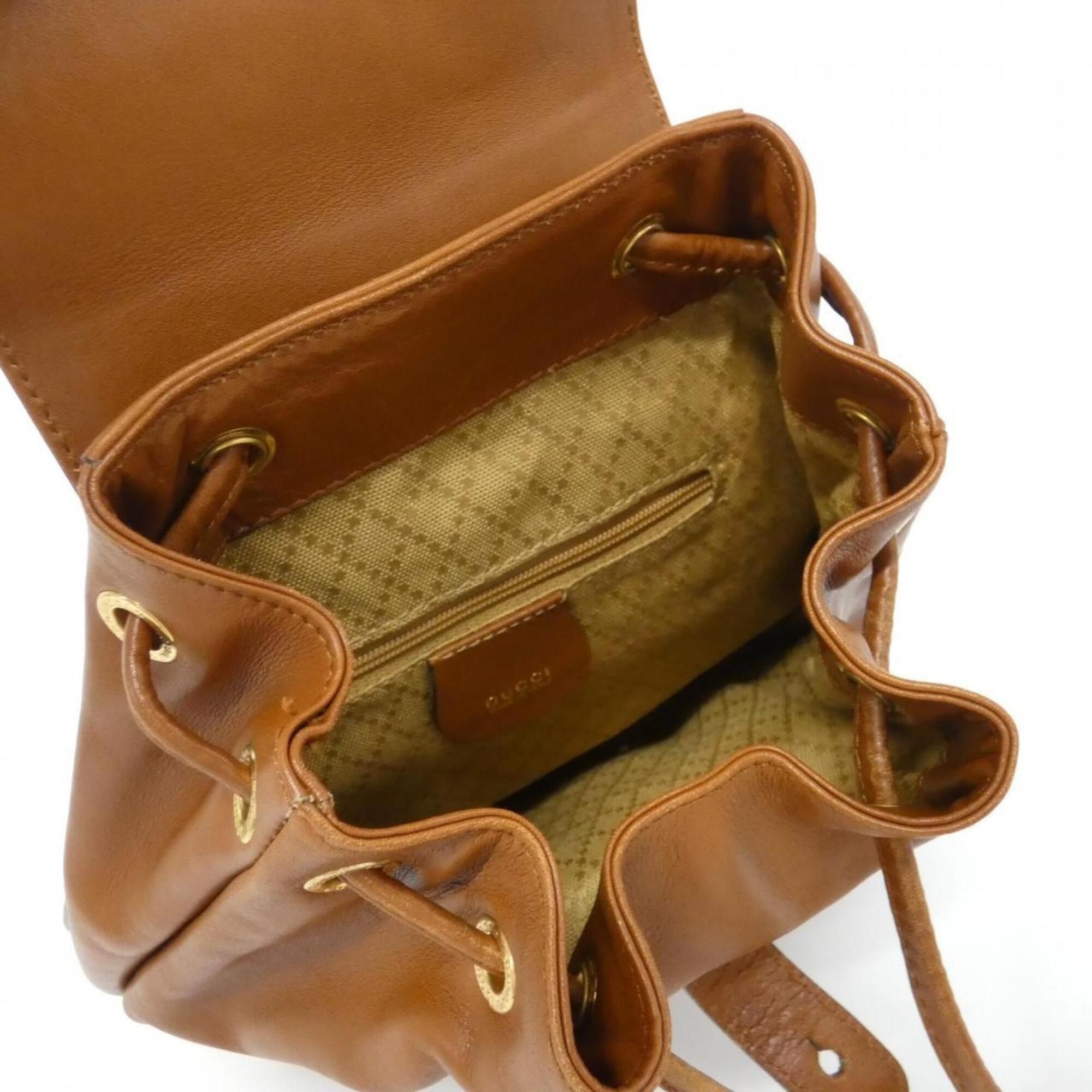 Leather Backpack (Pre-Owned) - Gucci - Modalova