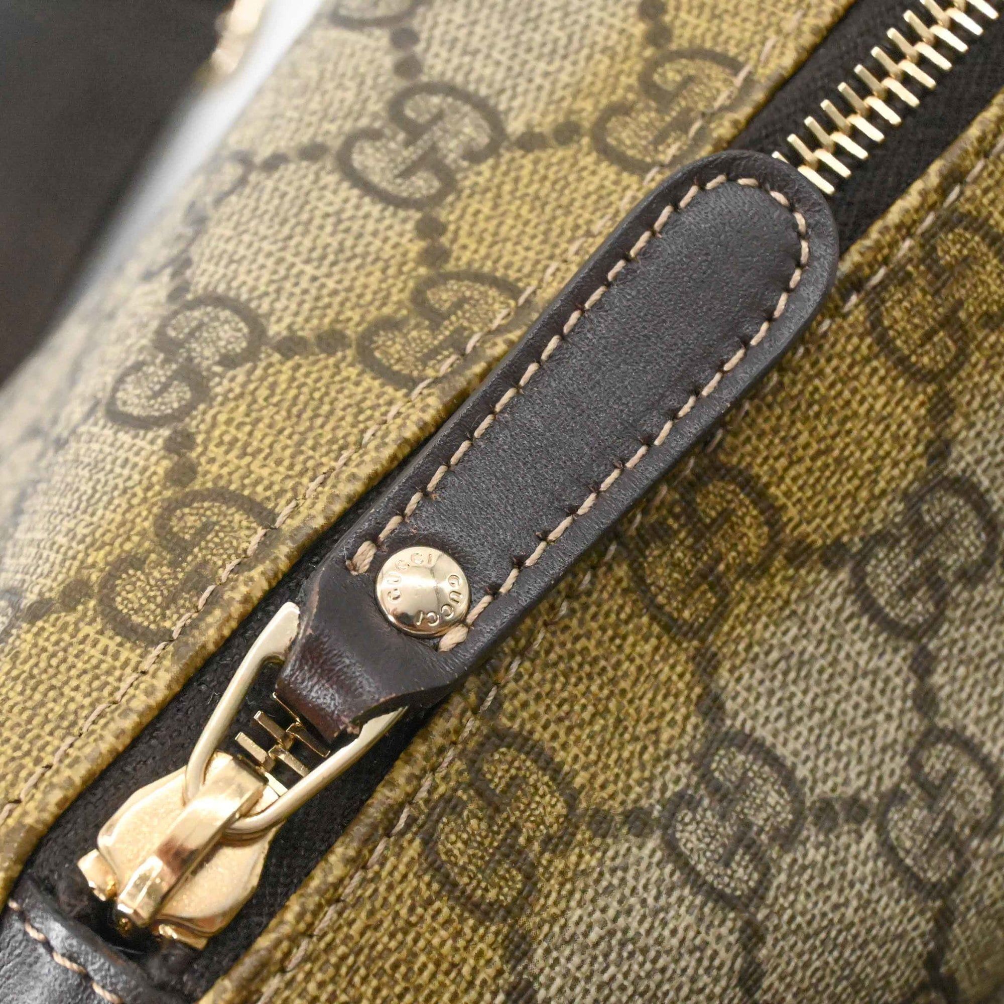 Gg Supreme Leather Shoulder Bag (Pre-Owned) - Gucci - Modalova
