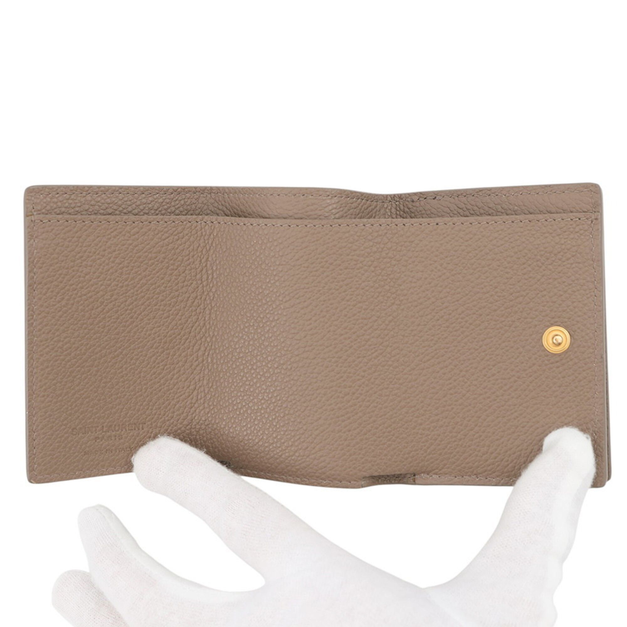 Leather Wallet (Tri-Fold) (Pre-Owned) - Yves Saint Laurent - Modalova