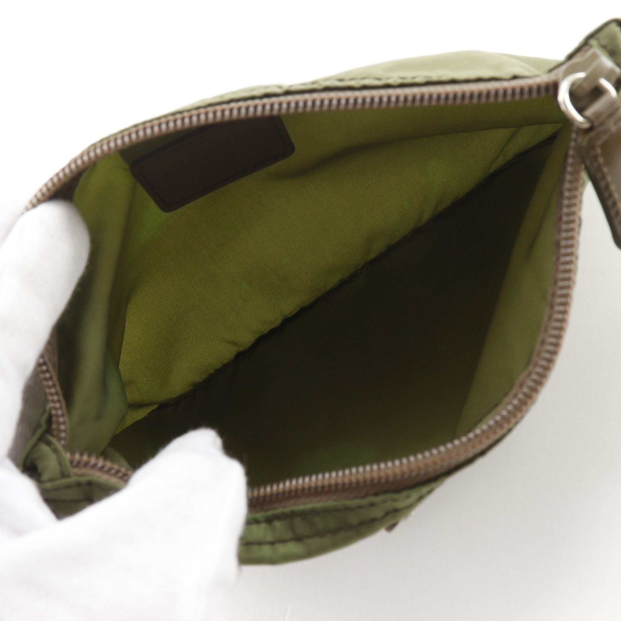 Prada Khaki Nylon Pouch (Pre-Owned) - Prada - Modalova
