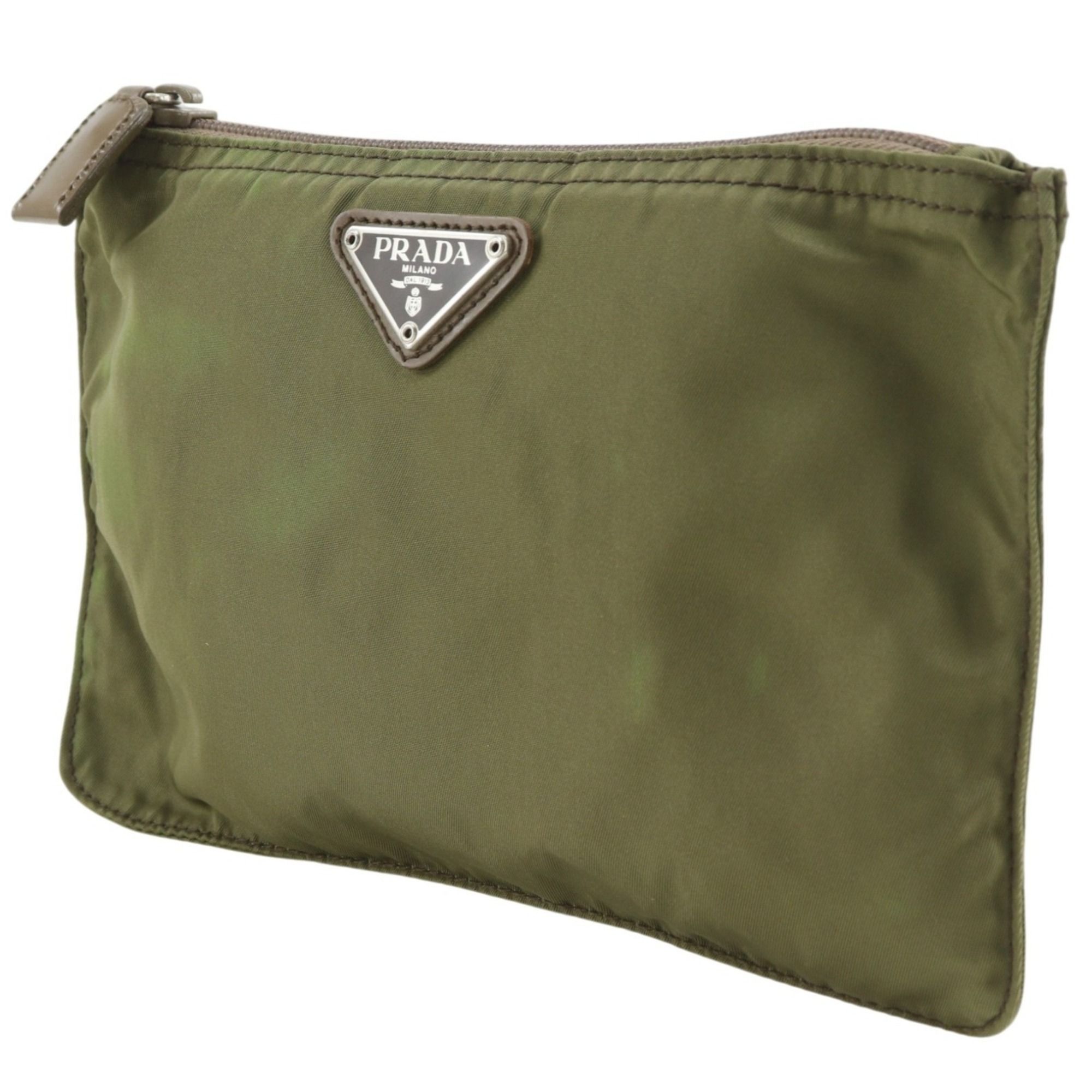 Prada Khaki Nylon Pouch (Pre-Owned) - Prada - Modalova