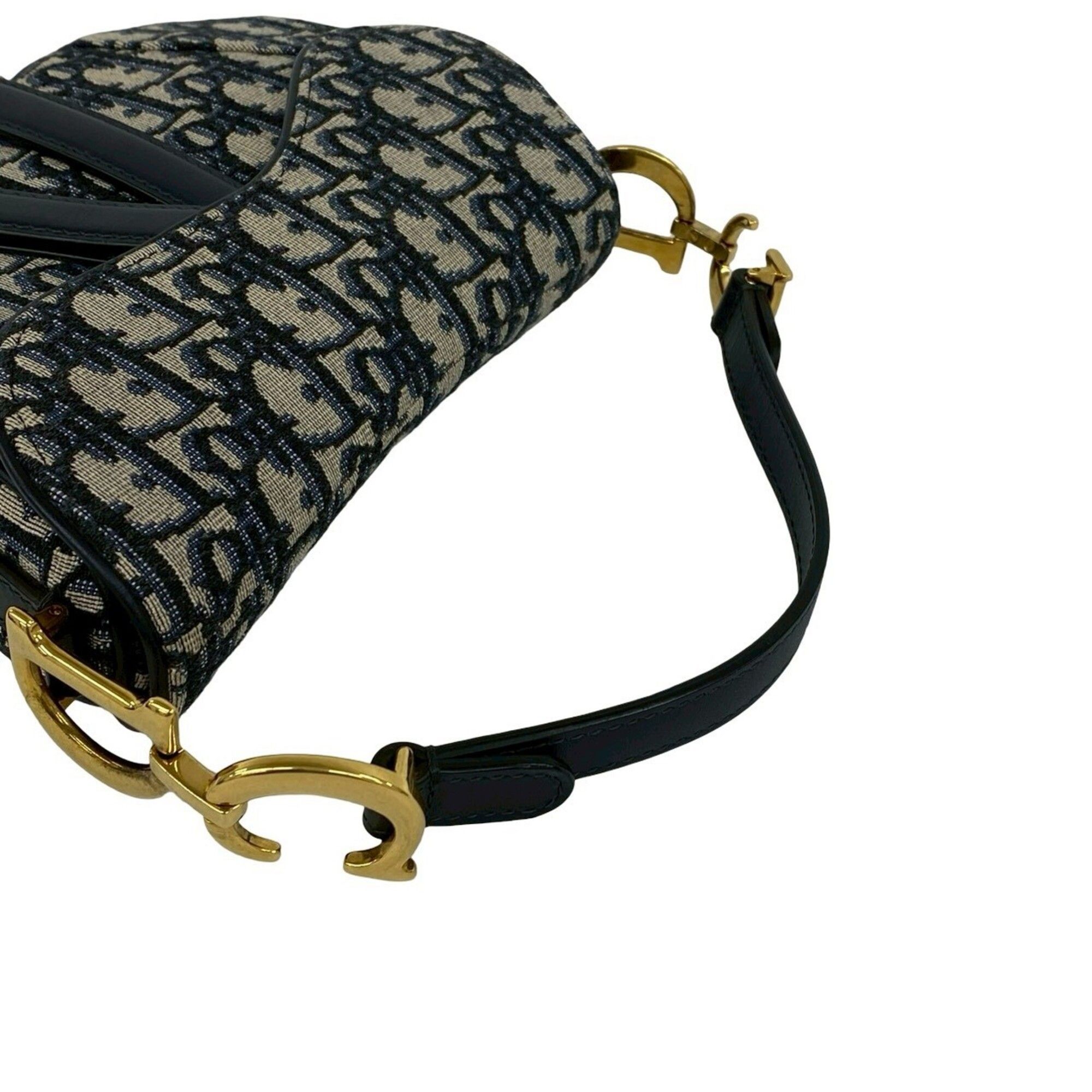 Canvas Leather Handbag Saddle Bag Shoulder Bag (Pre-Owned) - Christian Dior - Modalova