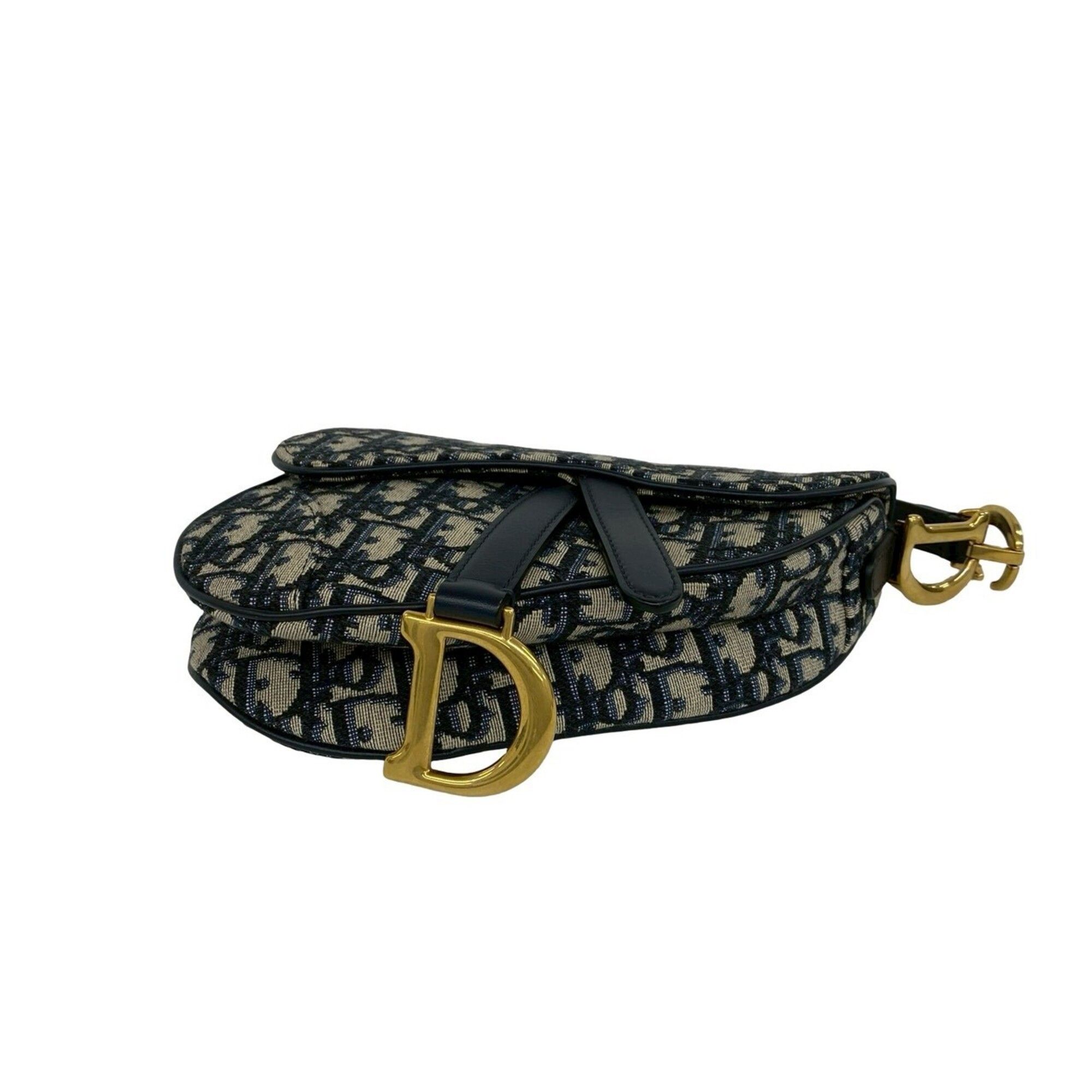 Canvas Leather Handbag Saddle Bag Shoulder Bag (Pre-Owned) - Christian Dior - Modalova