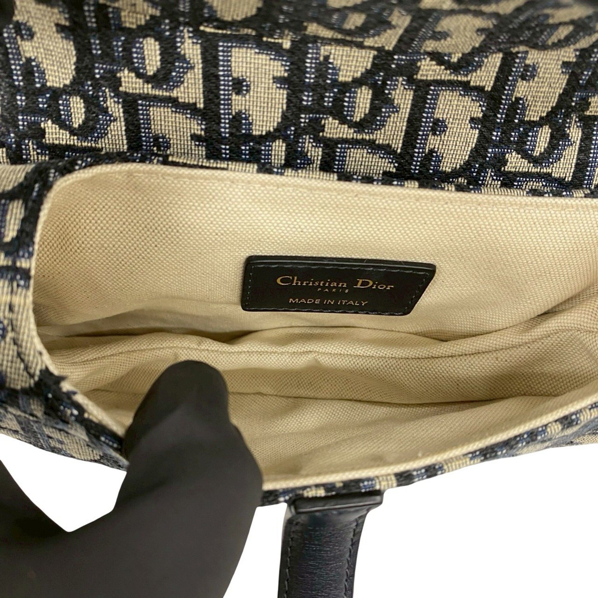 Canvas Leather Handbag Saddle Bag Shoulder Bag (Pre-Owned) - Christian Dior - Modalova