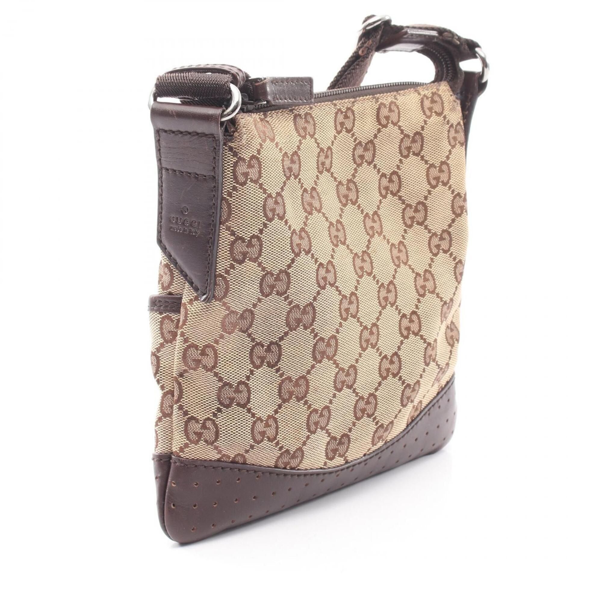 Canvas Leather Handbag Shoulder Bag (Pre-Owned) - Gucci - Modalova