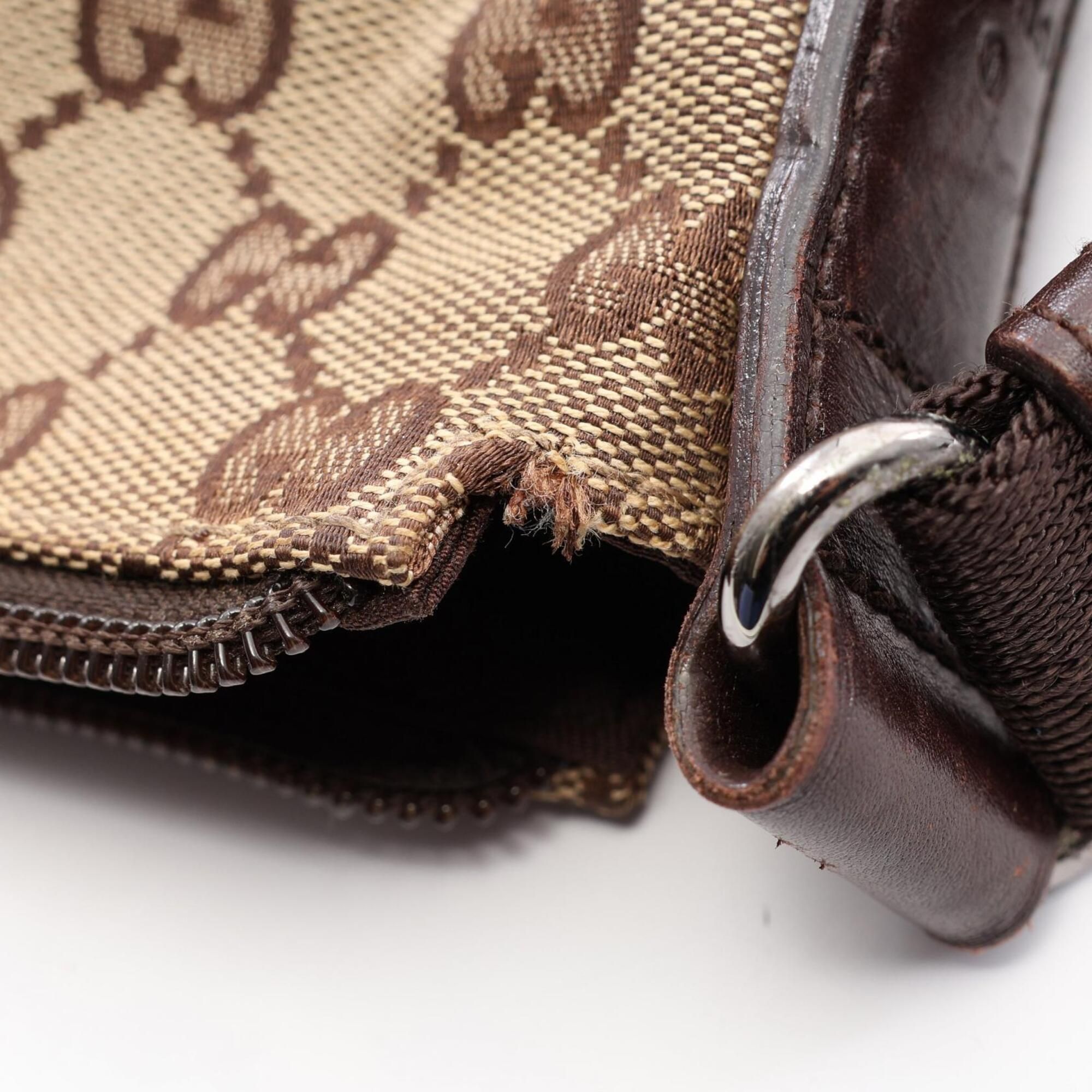 Canvas Leather Handbag Shoulder Bag (Pre-Owned) - Gucci - Modalova
