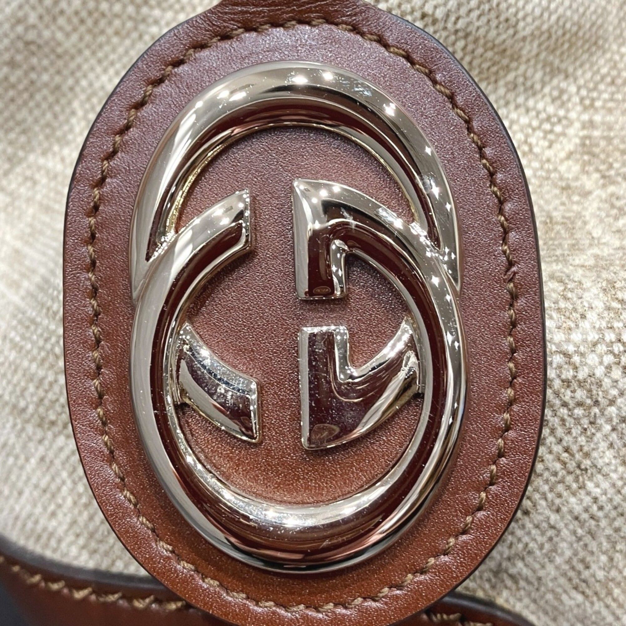 Canvas Leather Handbag (Pre-Owned) - Gucci - Modalova