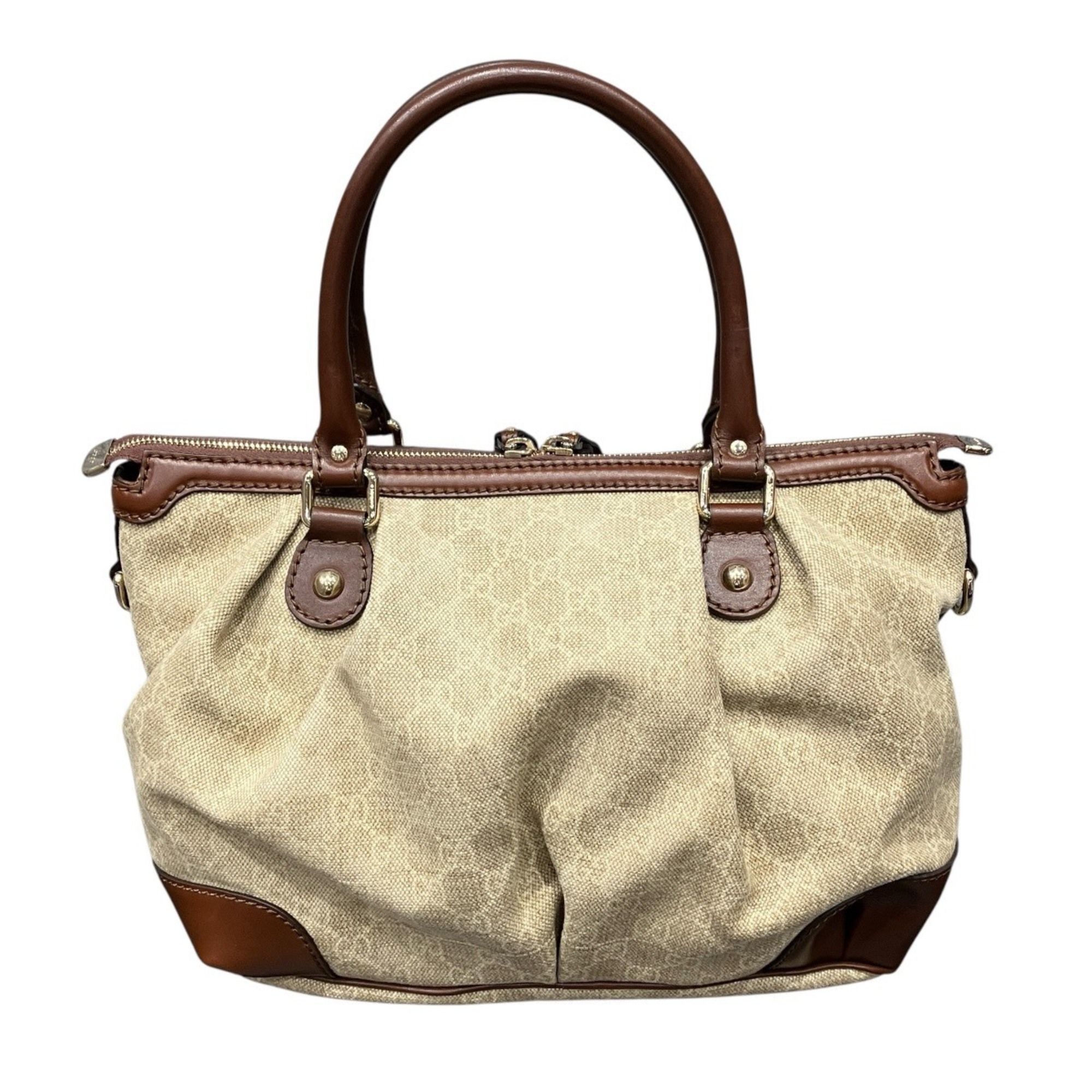 Canvas Leather Handbag (Pre-Owned) - Gucci - Modalova