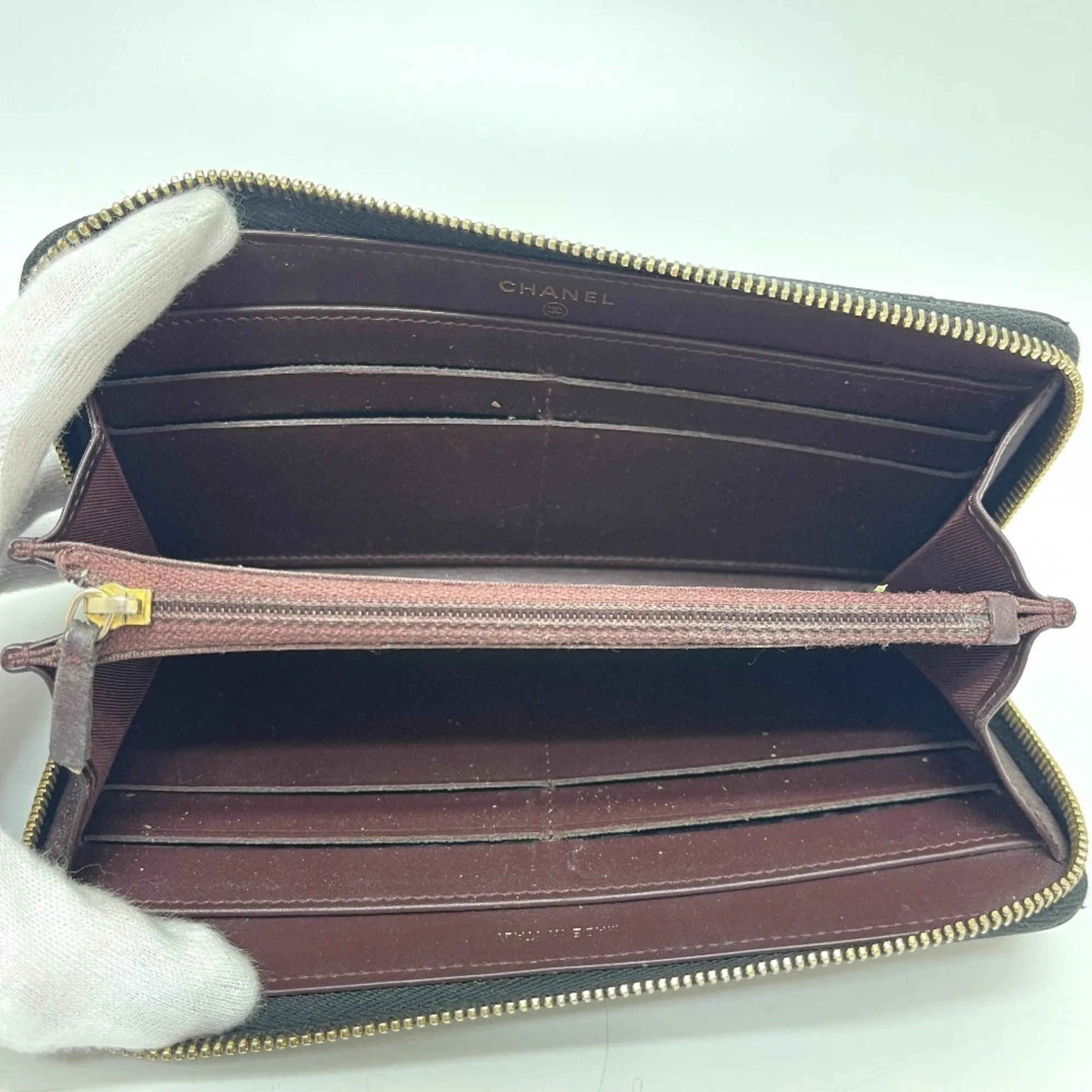 Grained Calfskin Long Wallet (Bi-Fold) (Pre-Owned) - Chanel - Modalova