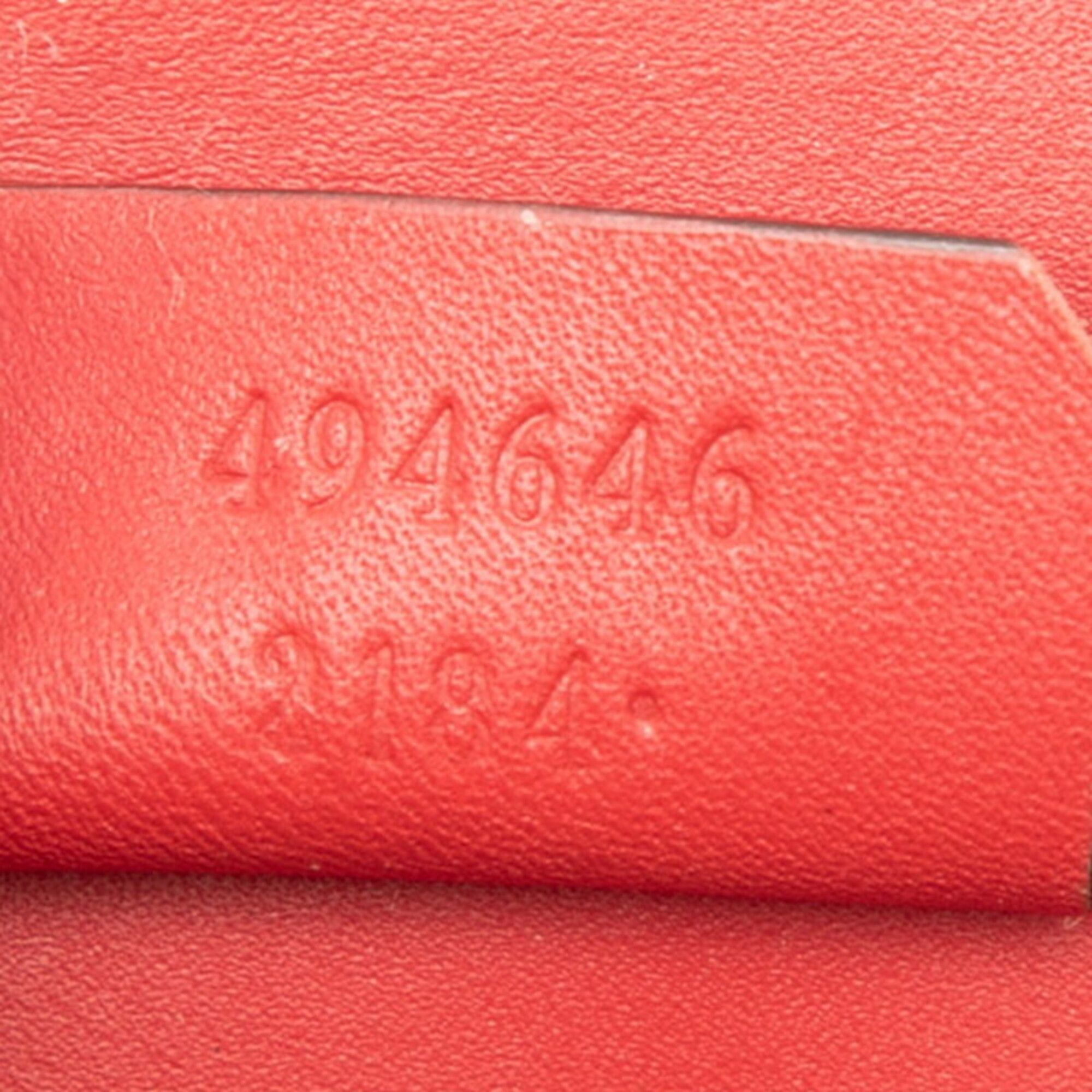 Red Leather Shoulder Bag (Pre-Owned) - Gucci - Modalova