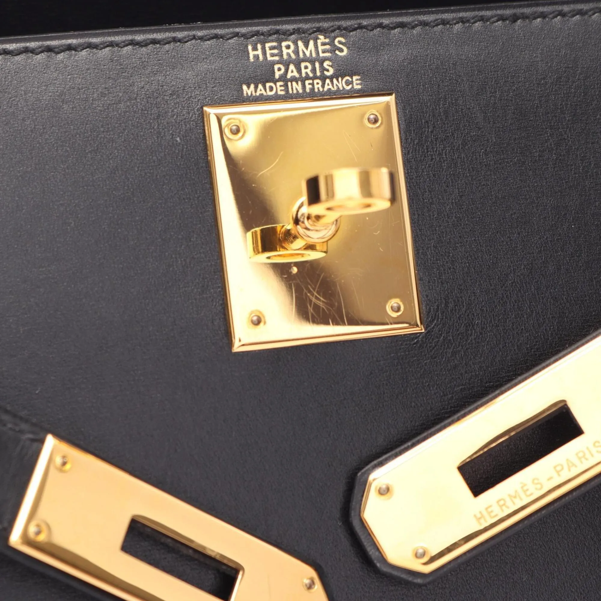 Box Calf Leather Leather Handbag (Pre-Owned) - Hermes - Modalova