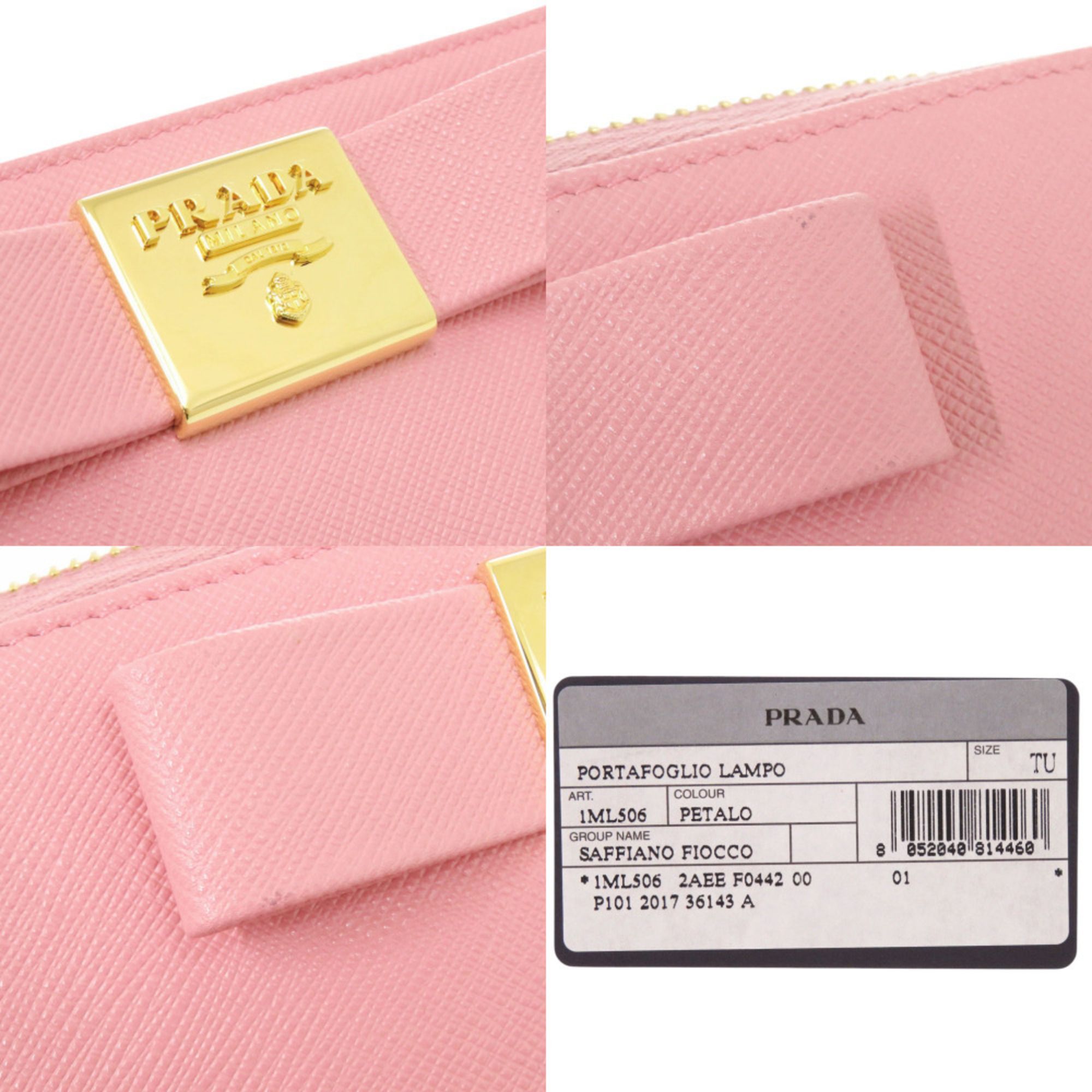 Leather Long Wallet (Bi-Fold) (Pre-Owned) - Prada - Modalova