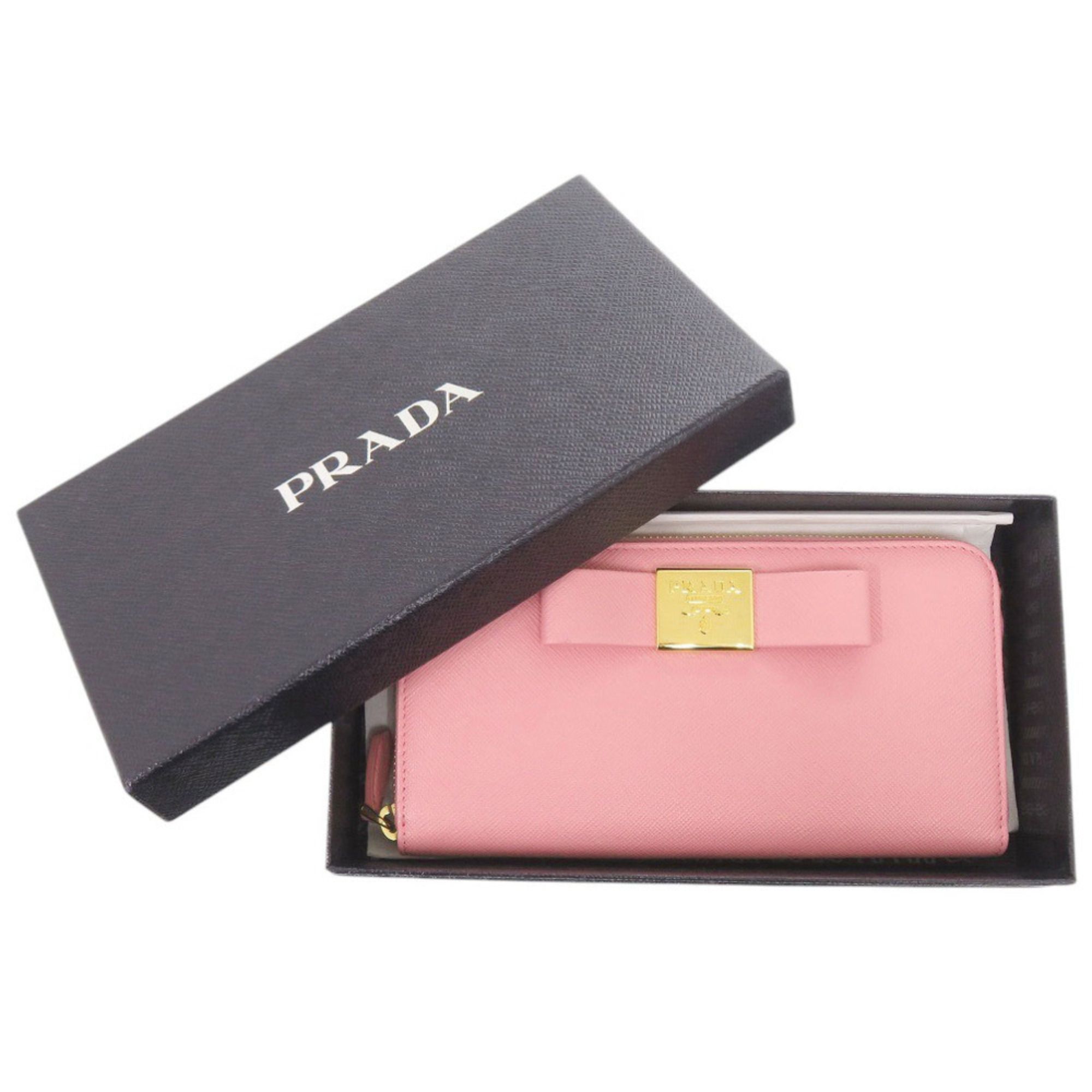 Leather Long Wallet (Bi-Fold) (Pre-Owned) - Prada - Modalova
