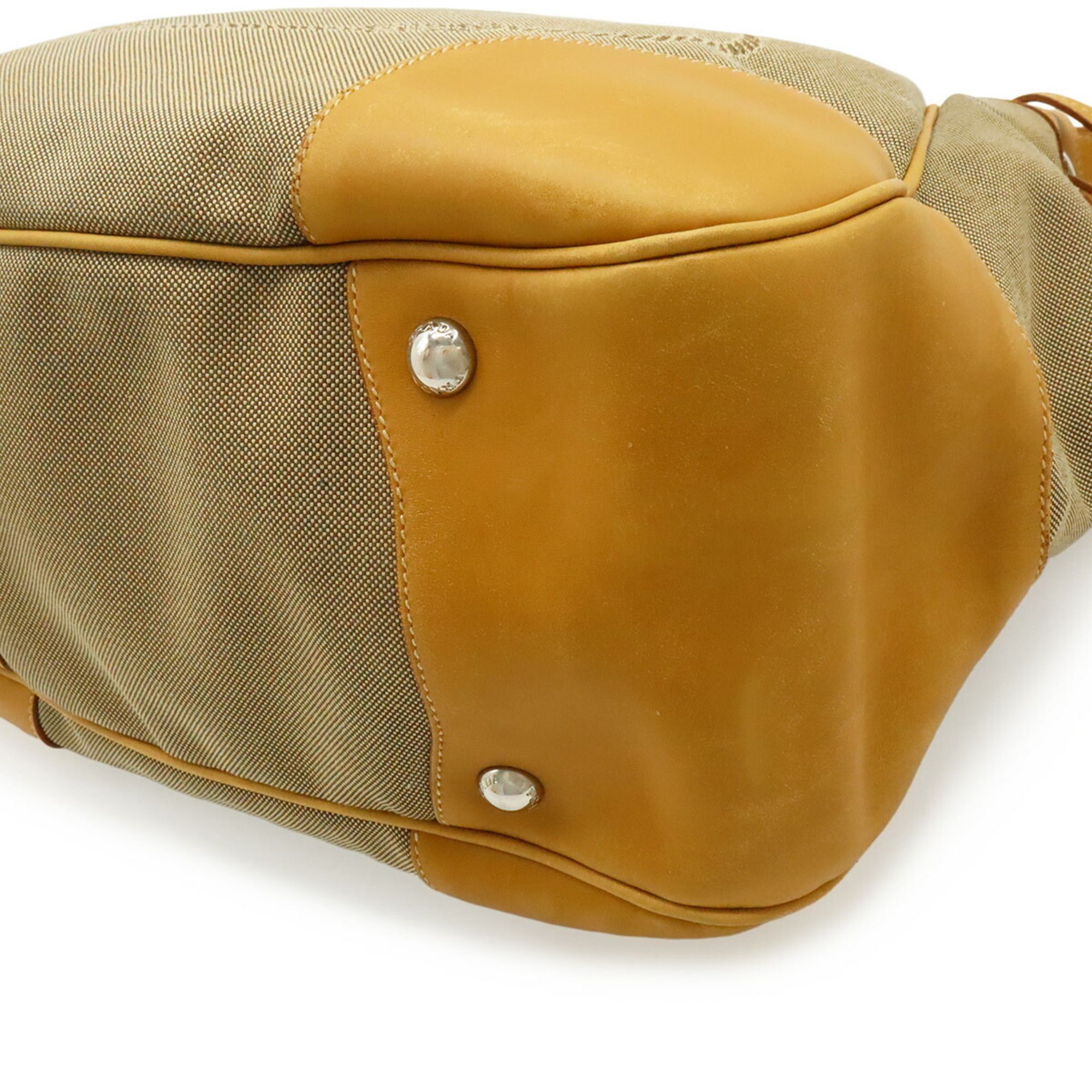 Canvas Leather Shoulder Bag (Pre-Owned) - Prada - Modalova