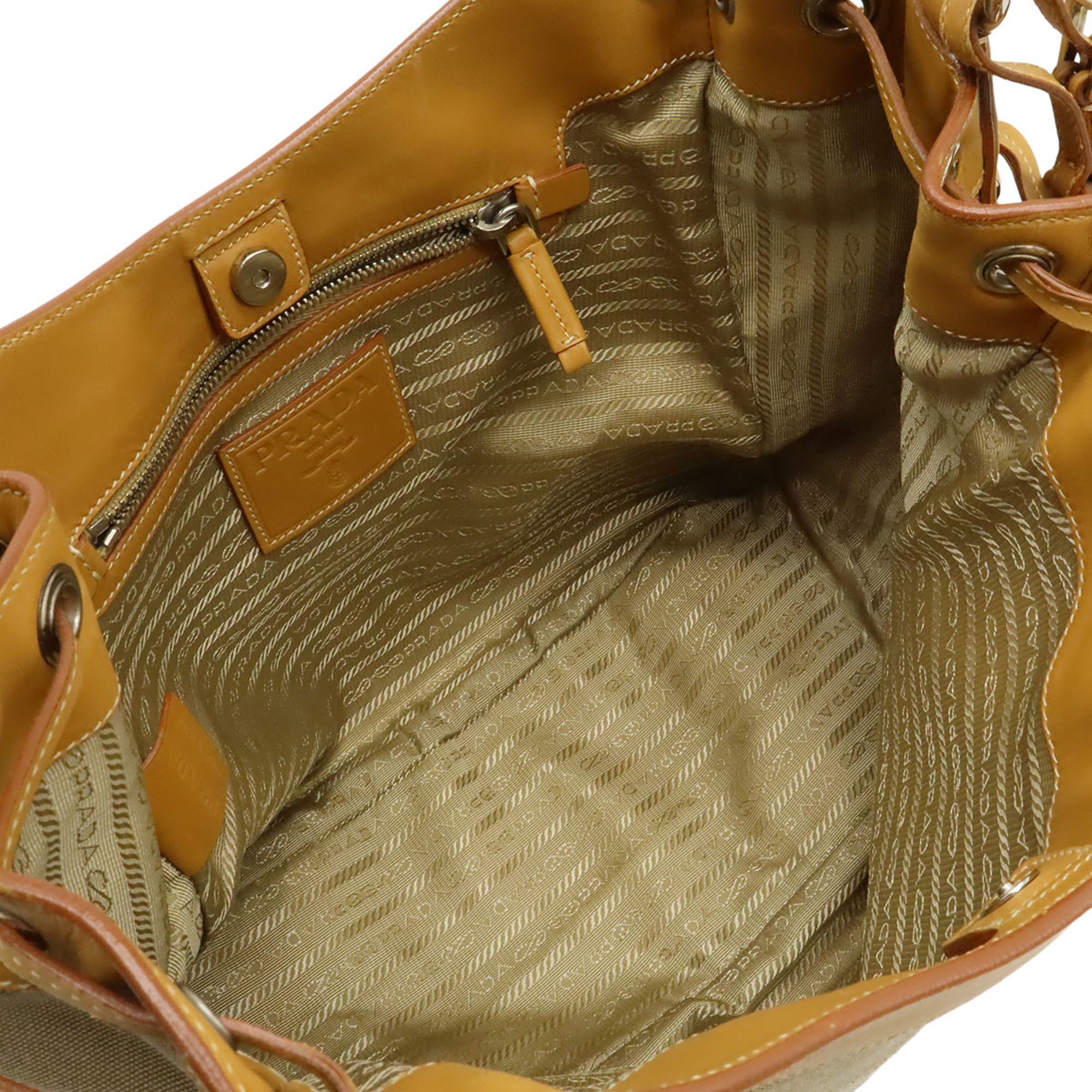 Canvas Leather Shoulder Bag (Pre-Owned) - Prada - Modalova