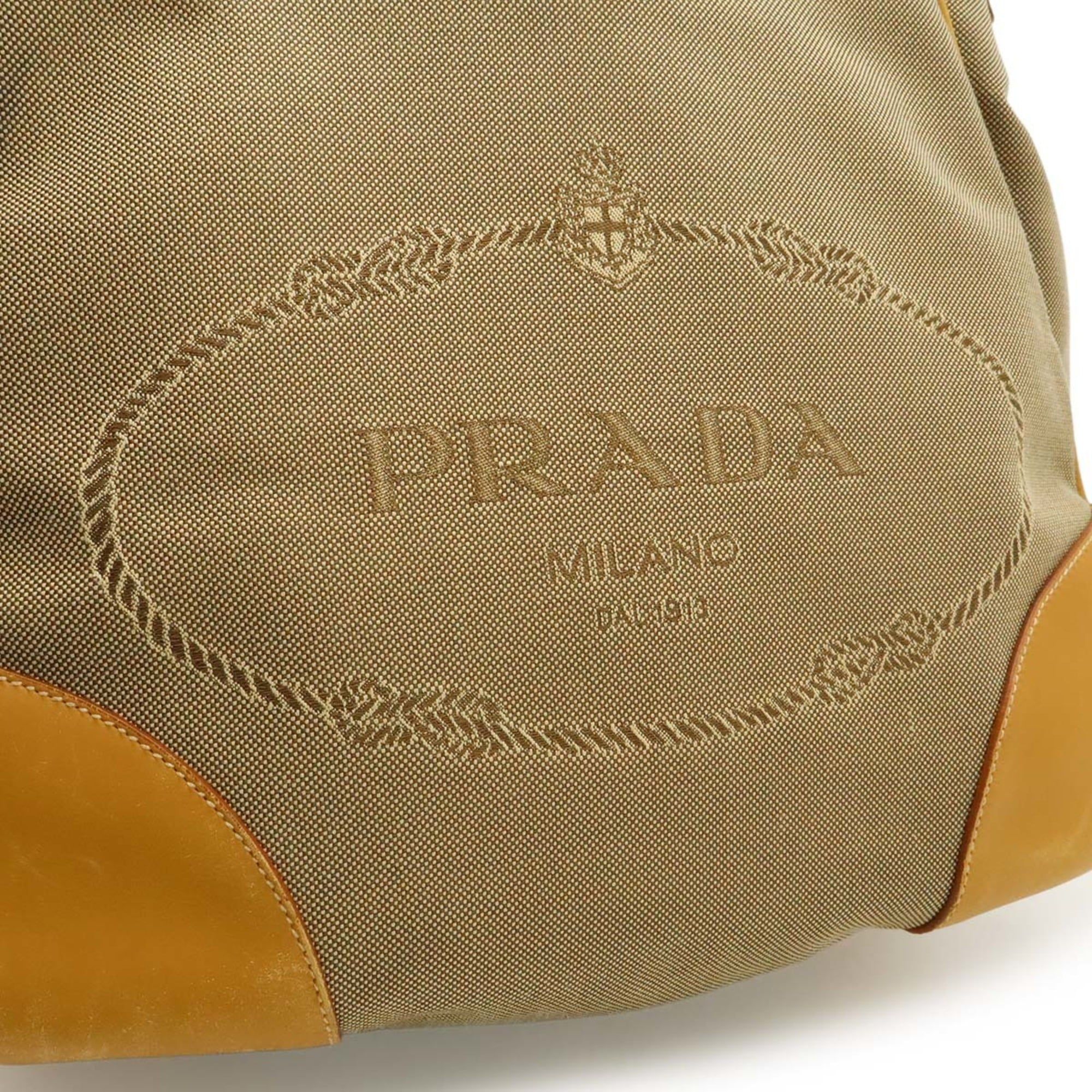 Canvas Leather Shoulder Bag (Pre-Owned) - Prada - Modalova
