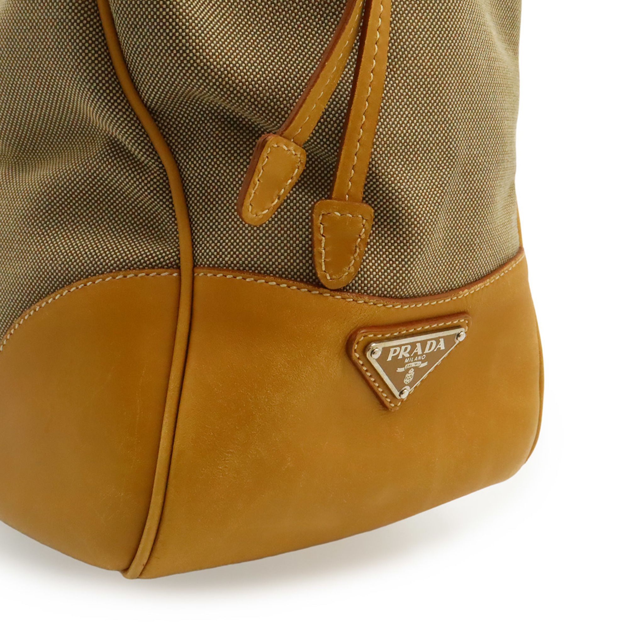 Canvas Leather Shoulder Bag (Pre-Owned) - Prada - Modalova