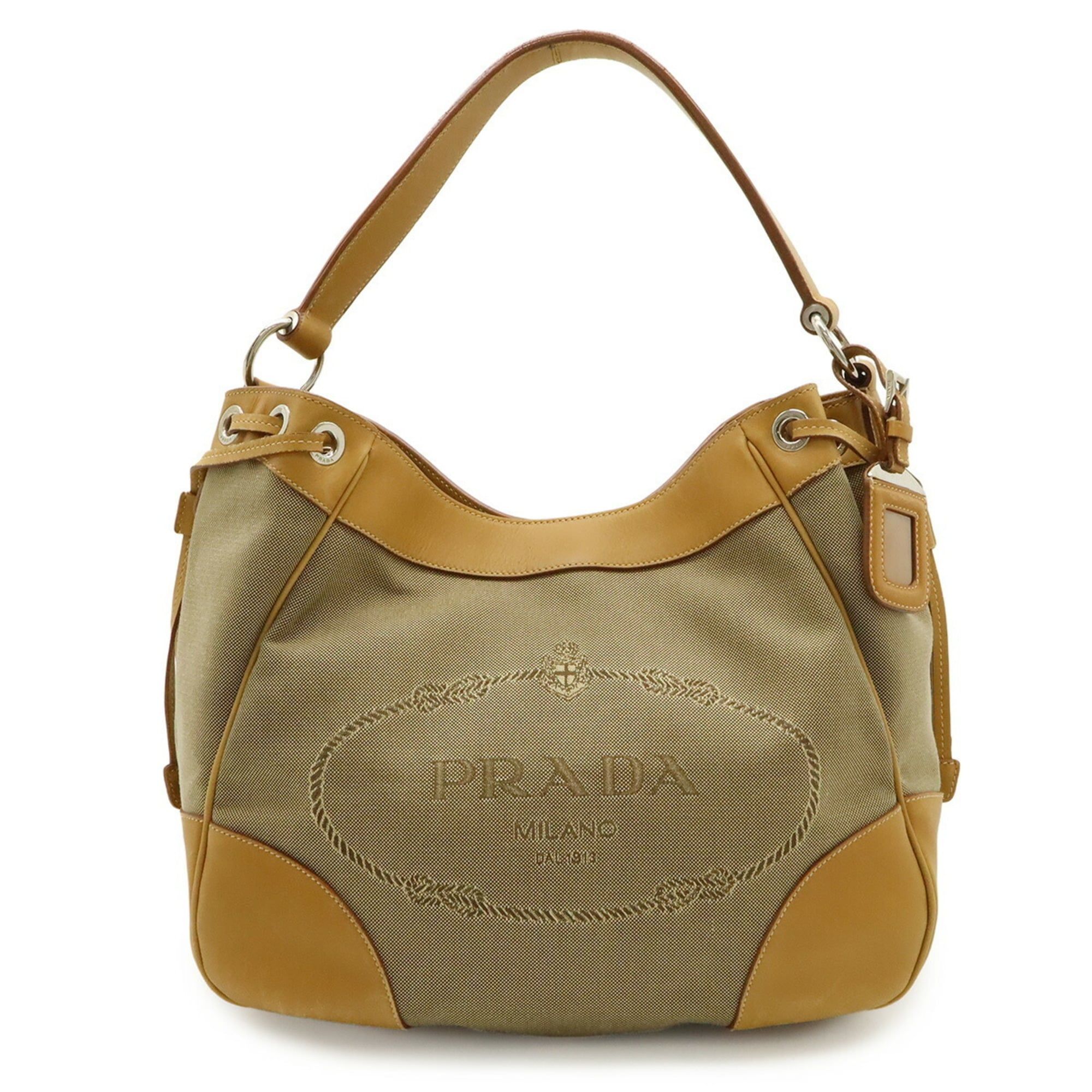 Canvas Leather Shoulder Bag (Pre-Owned) - Prada - Modalova