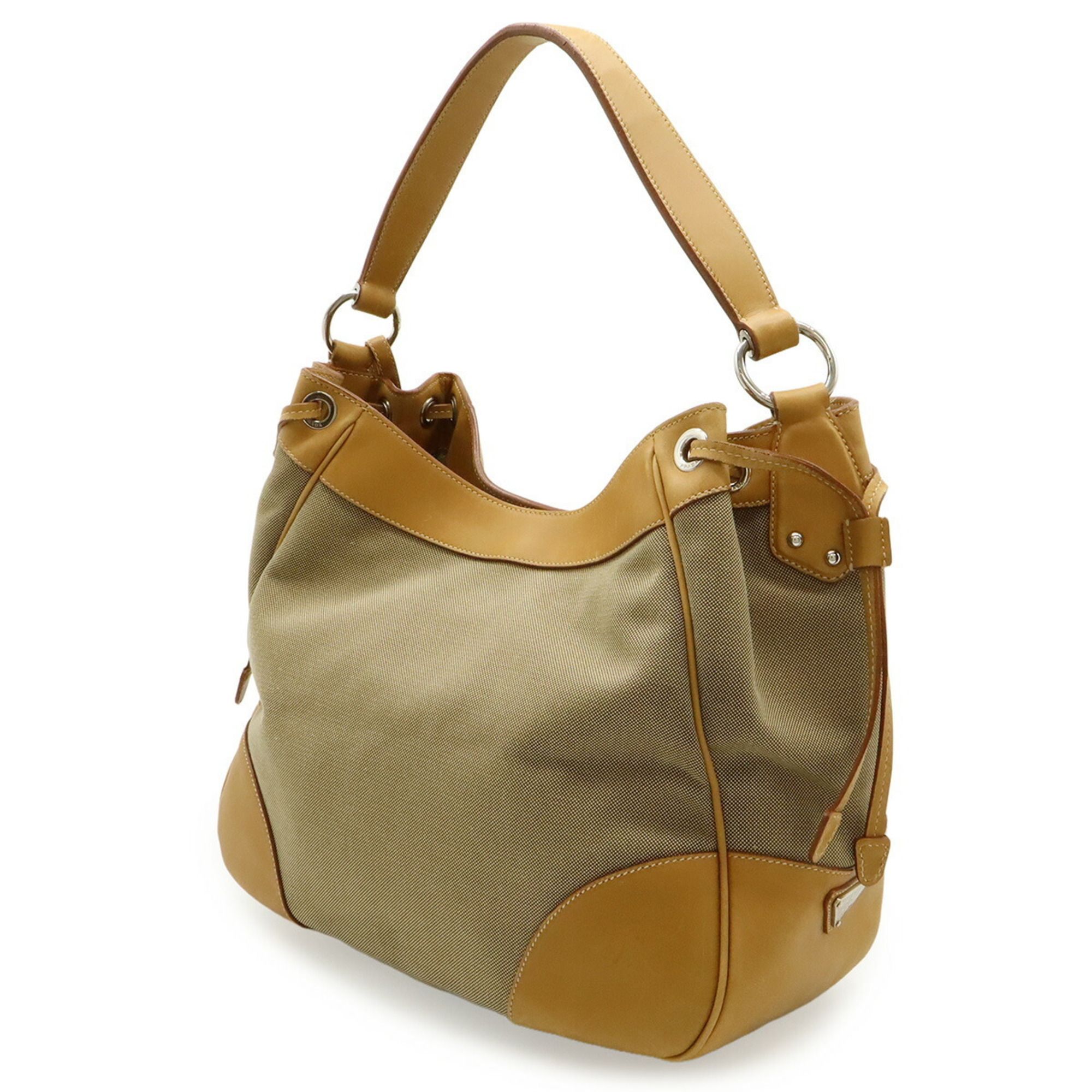 Canvas Leather Shoulder Bag (Pre-Owned) - Prada - Modalova